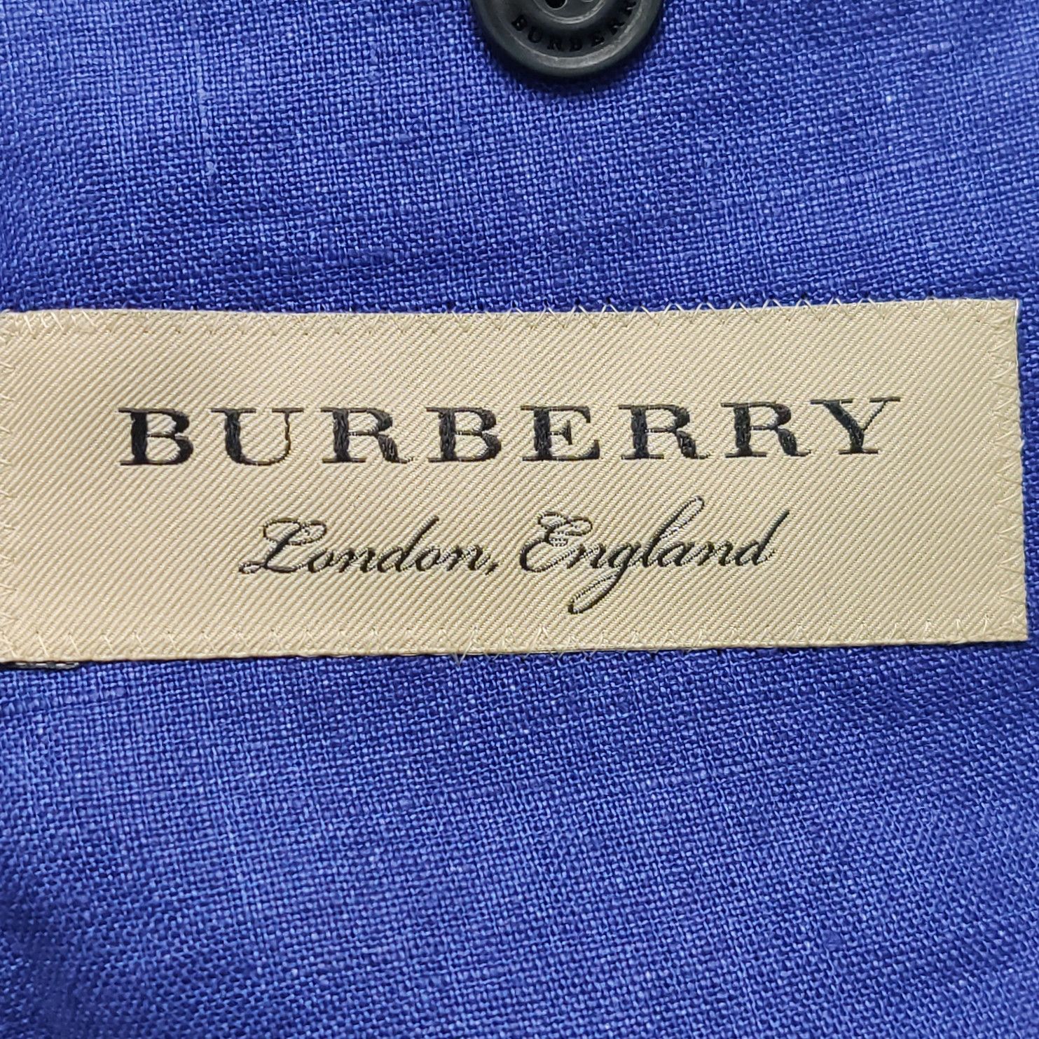 Burberry Burberry Blue Linen Blazer 42R Size 42R - 5 Thumbnail