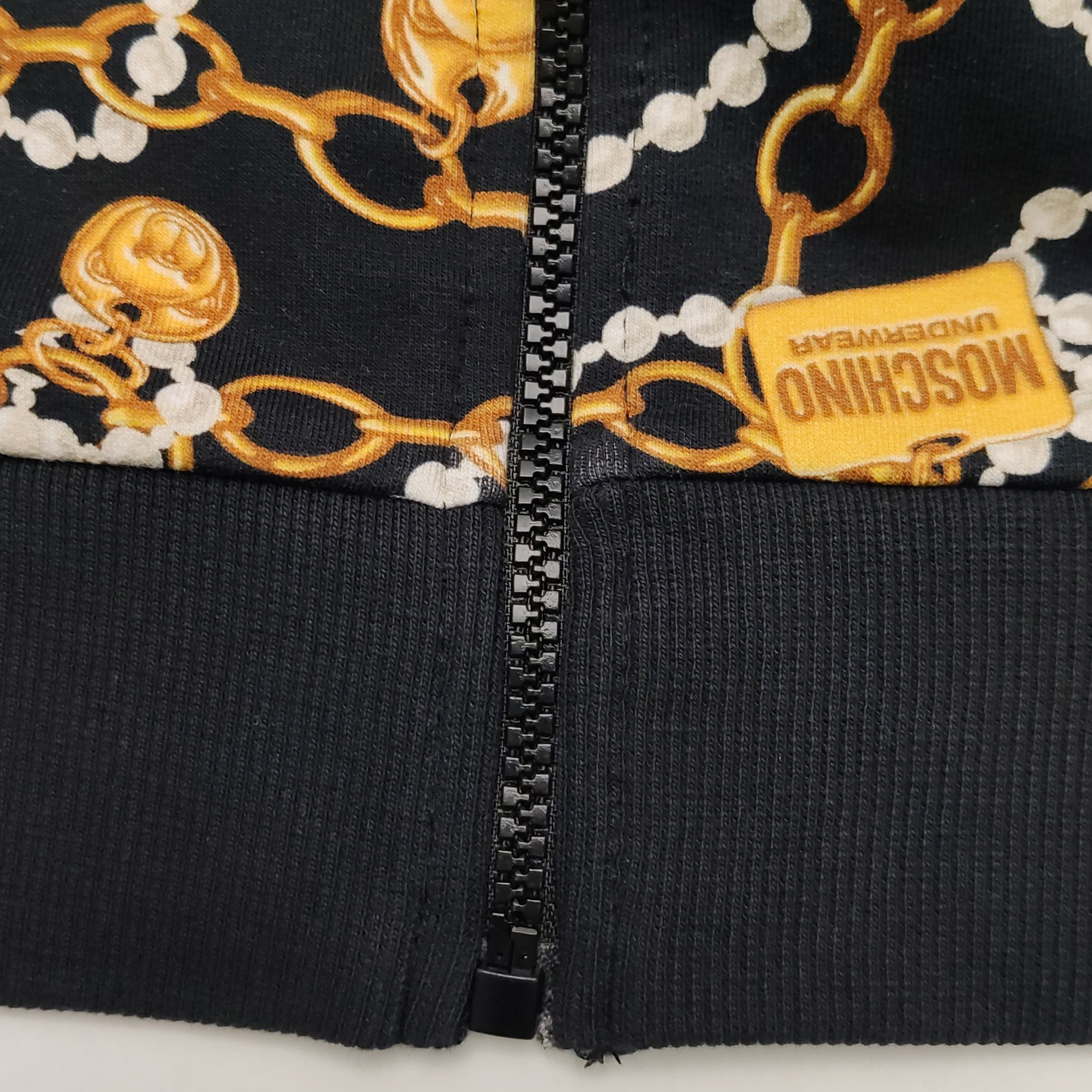 Moschino Moschino Underwear Chain Print Zip Hoodie XXL Size US XXL / EU 58 / 5 - 11 Thumbnail