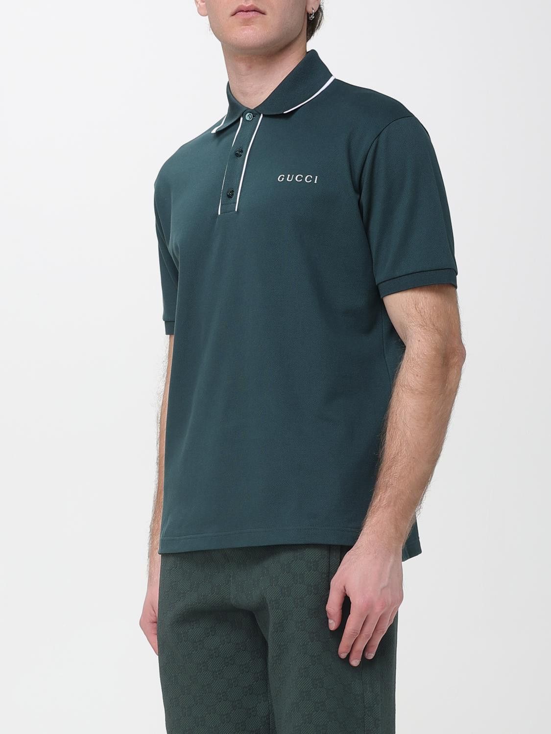 Gucci Gucci Polo Shirt Men Petroleum Blue Size US M / EU 48-50 / 2 - 4 Thumbnail