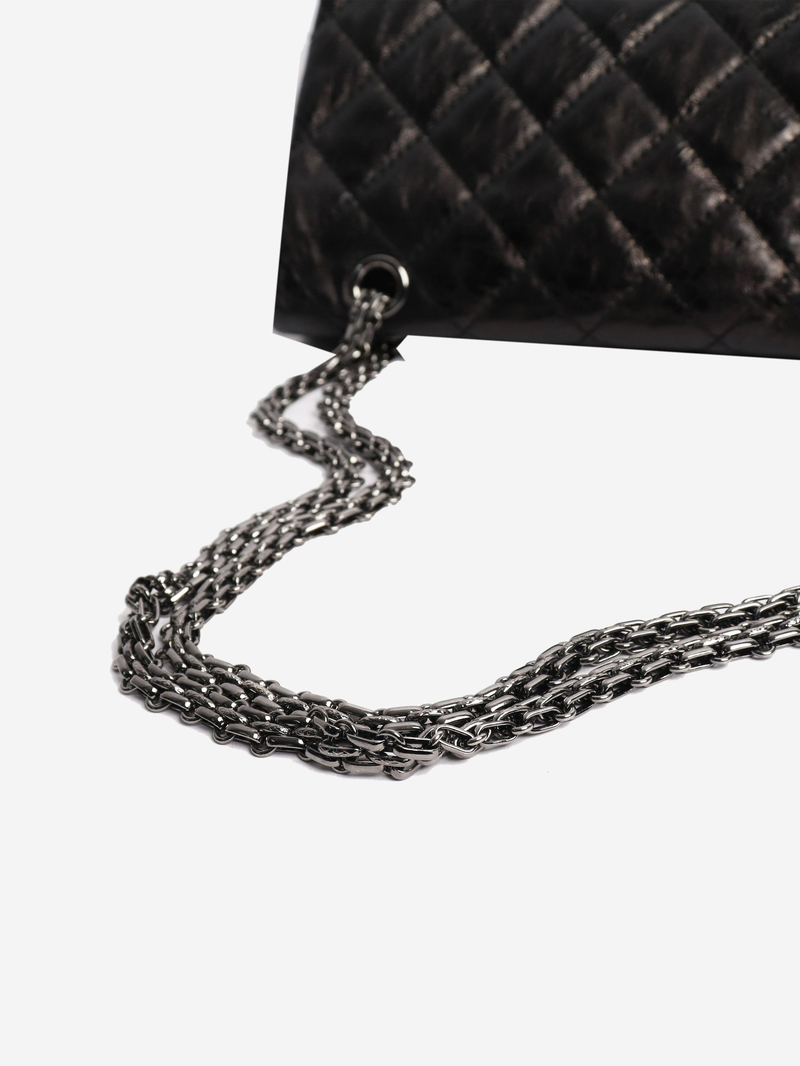 Chanel Black 2006 2.55 black lambskin quilted shoulder bag Size ONE SIZE - 5 Thumbnail
