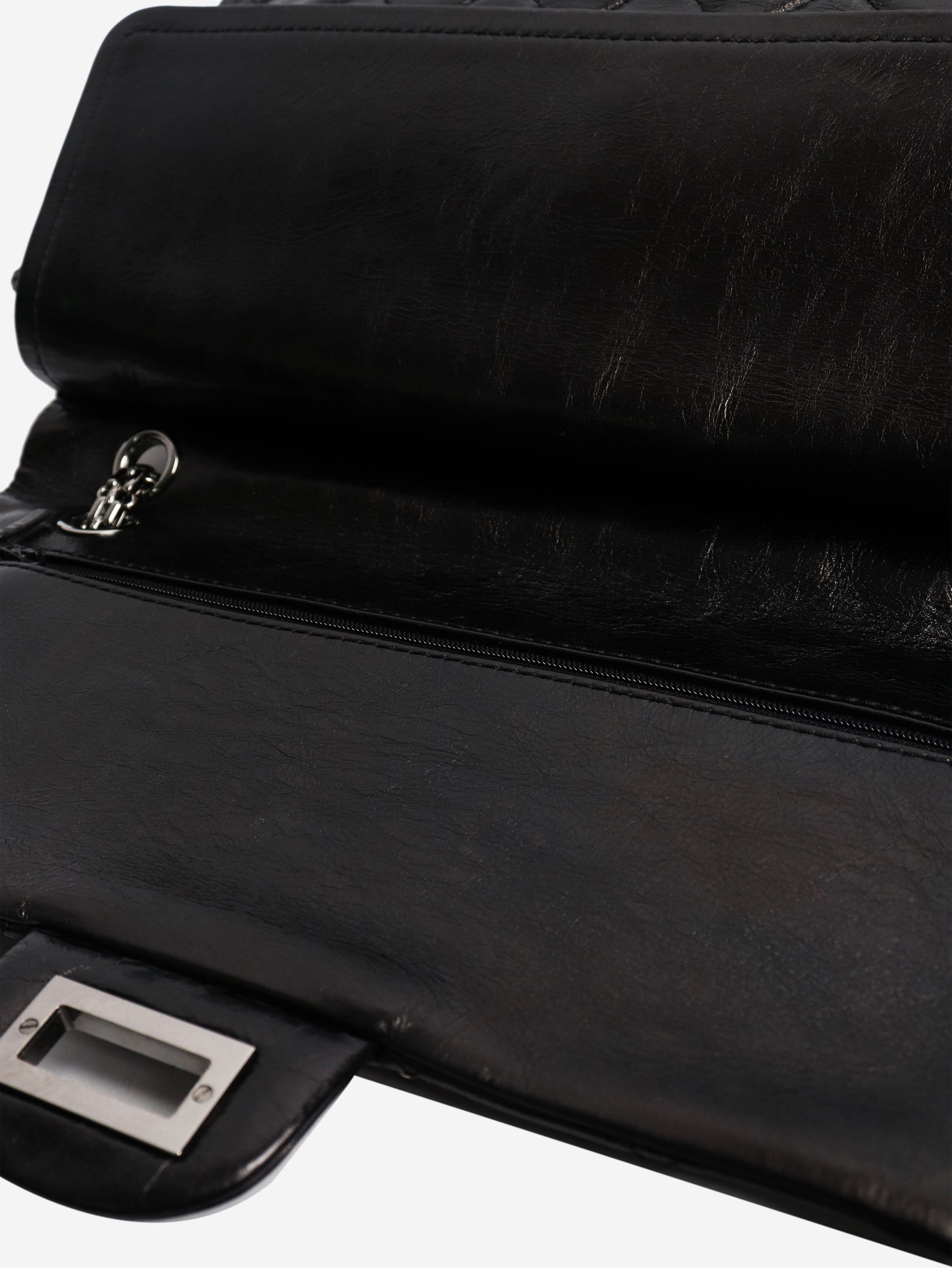 Chanel Black 2006 2.55 black lambskin quilted shoulder bag Size ONE SIZE - 7 Thumbnail