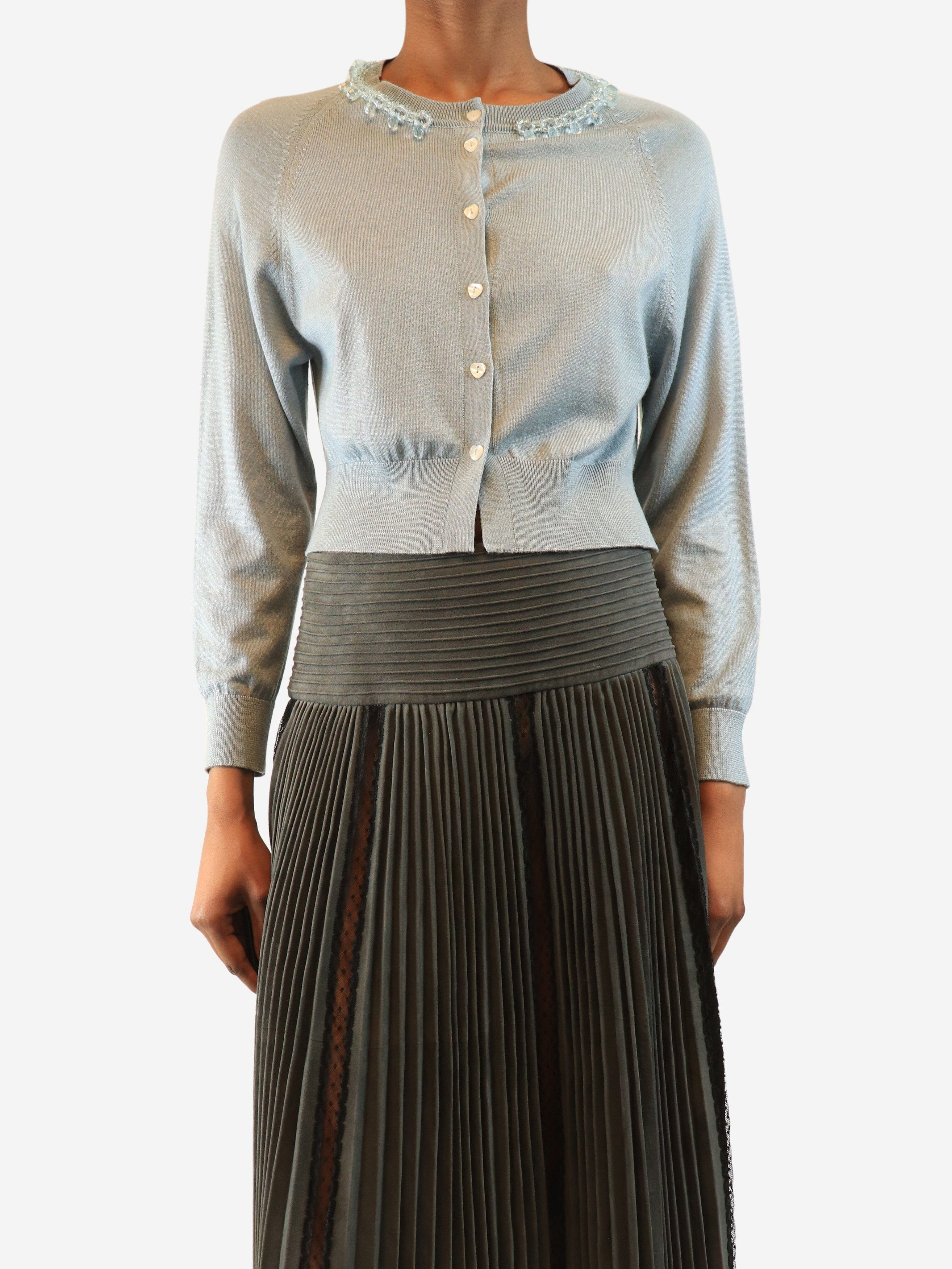 Simone Rocha Light blue embellished-collar cardigan - XS Size XS / US 0-2 / IT 36-38 - 4 Thumbnail
