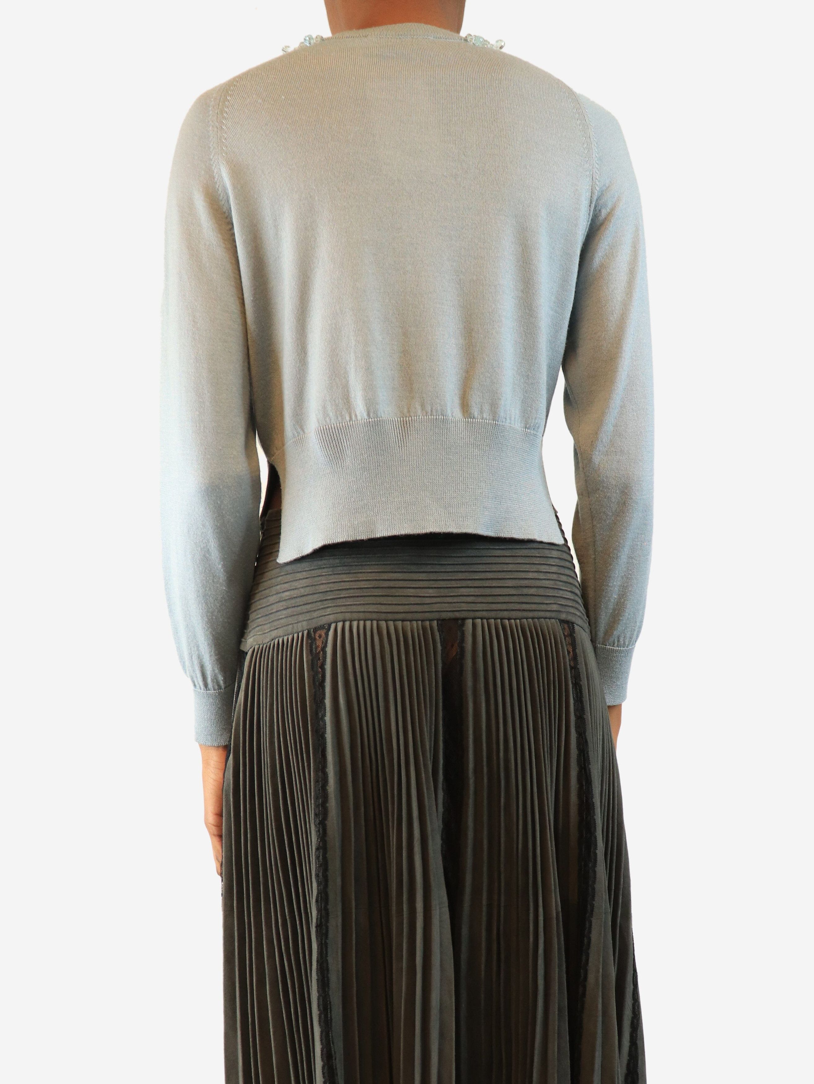 Simone Rocha Light blue embellished-collar cardigan - XS Size XS / US 0-2 / IT 36-38 - 3 Thumbnail