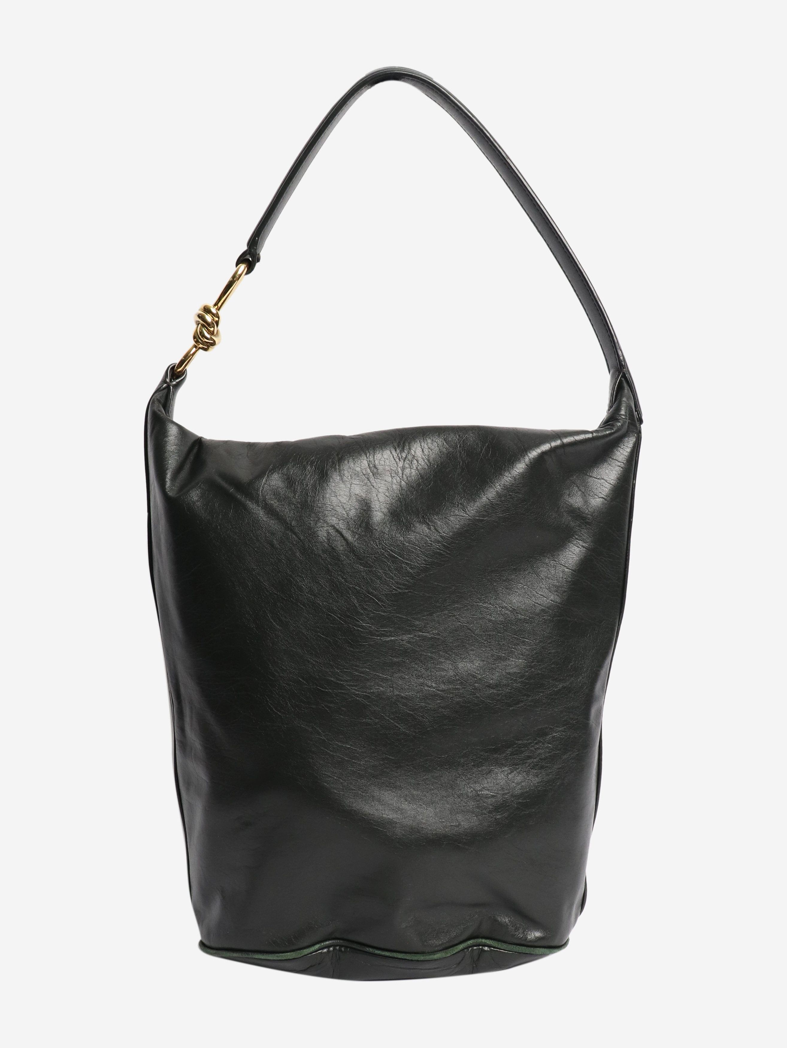Bottega Veneta Dark green leather knot shoulder bag Size ONE SIZE - 3 Thumbnail