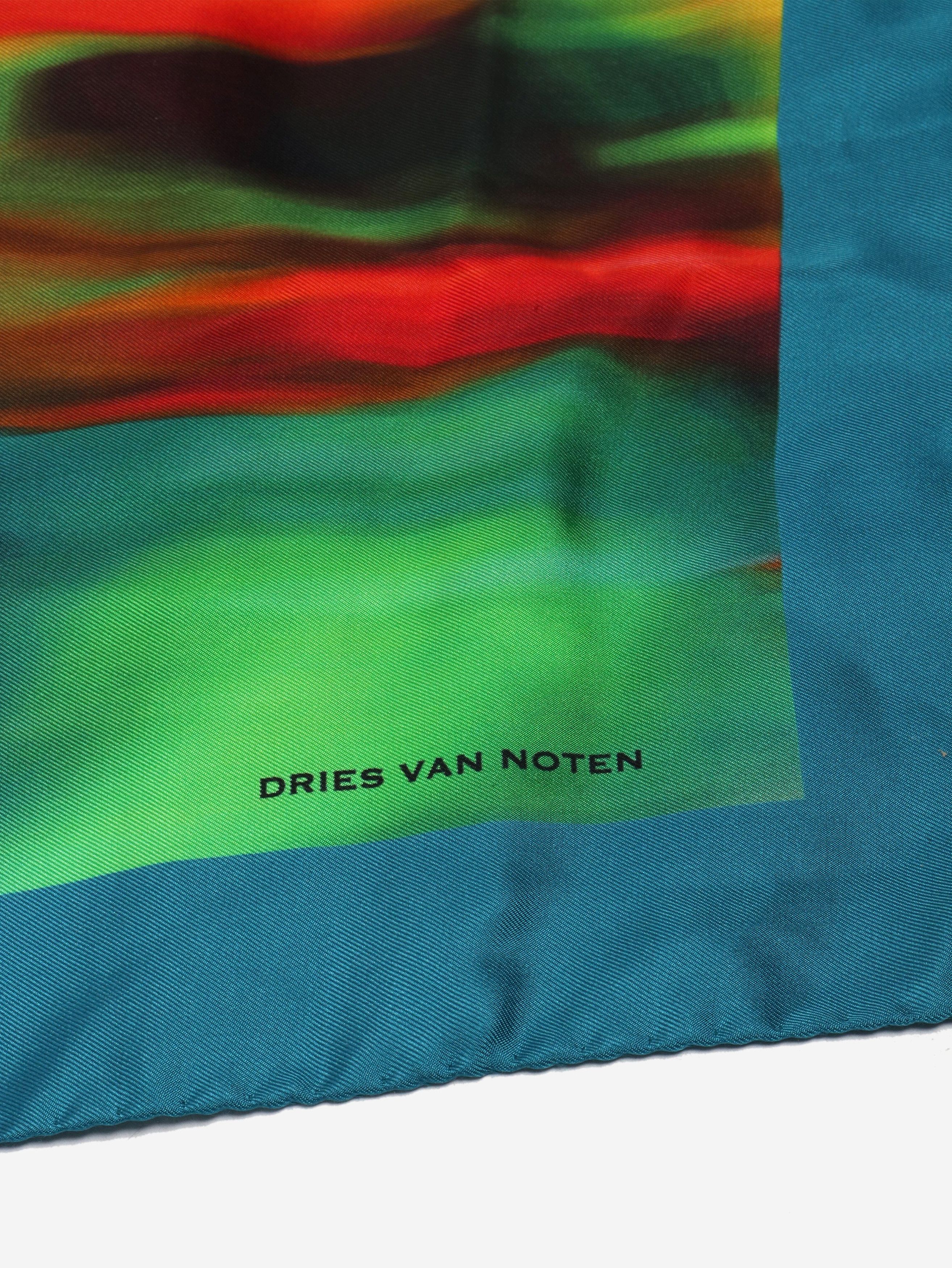 Dries Van Noten Multicolour artisan-dyed silk scarf Size ONE SIZE - 4 Thumbnail