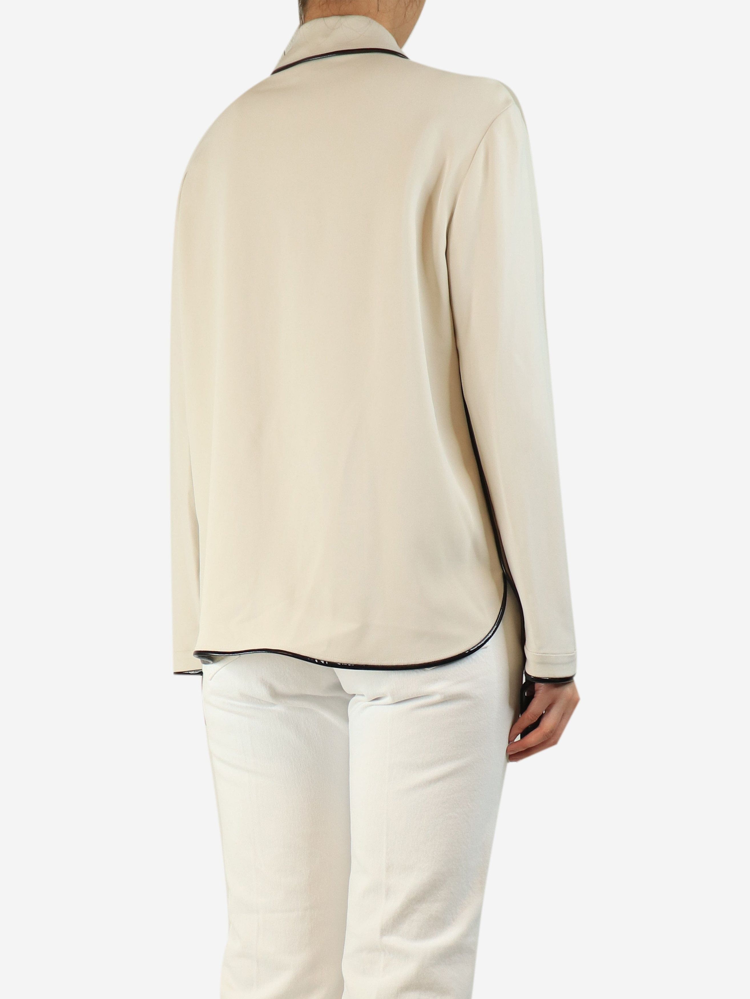 Giorgio Armani Neutral crepe jacket - UK 14 Size L / US 10 / IT 46 - 3 Thumbnail