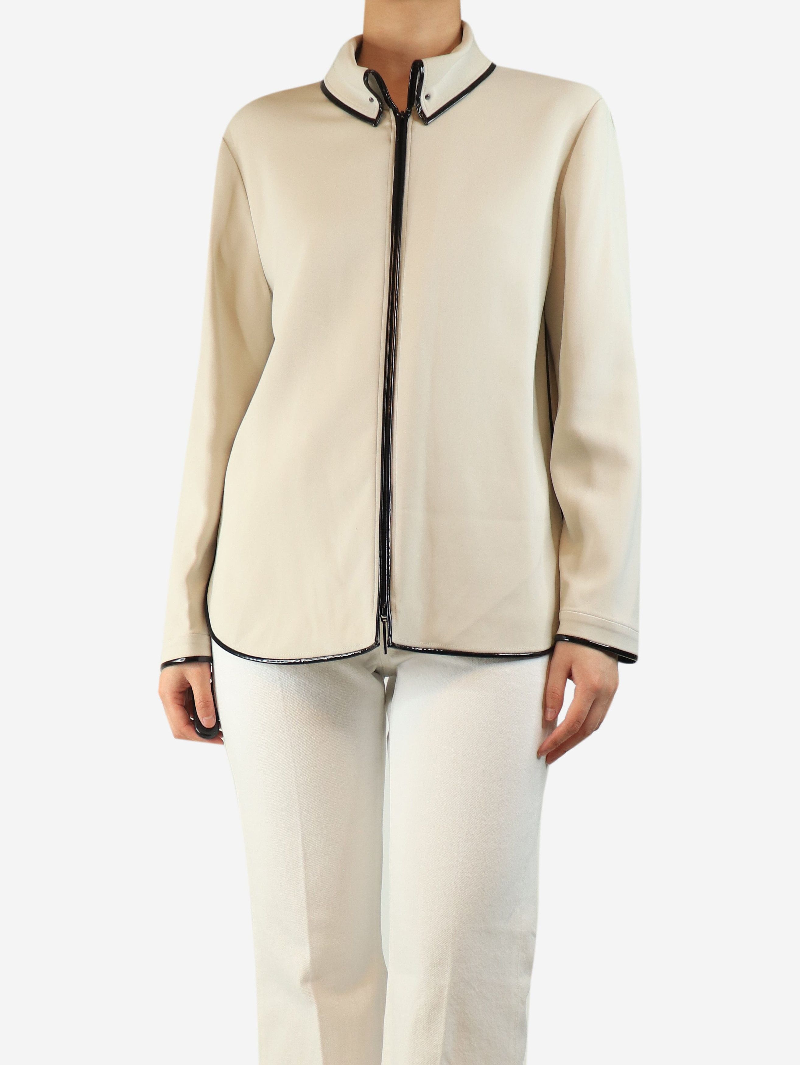 Giorgio Armani Neutral crepe jacket - UK 14 Size L / US 10 / IT 46 - 2 Thumbnail