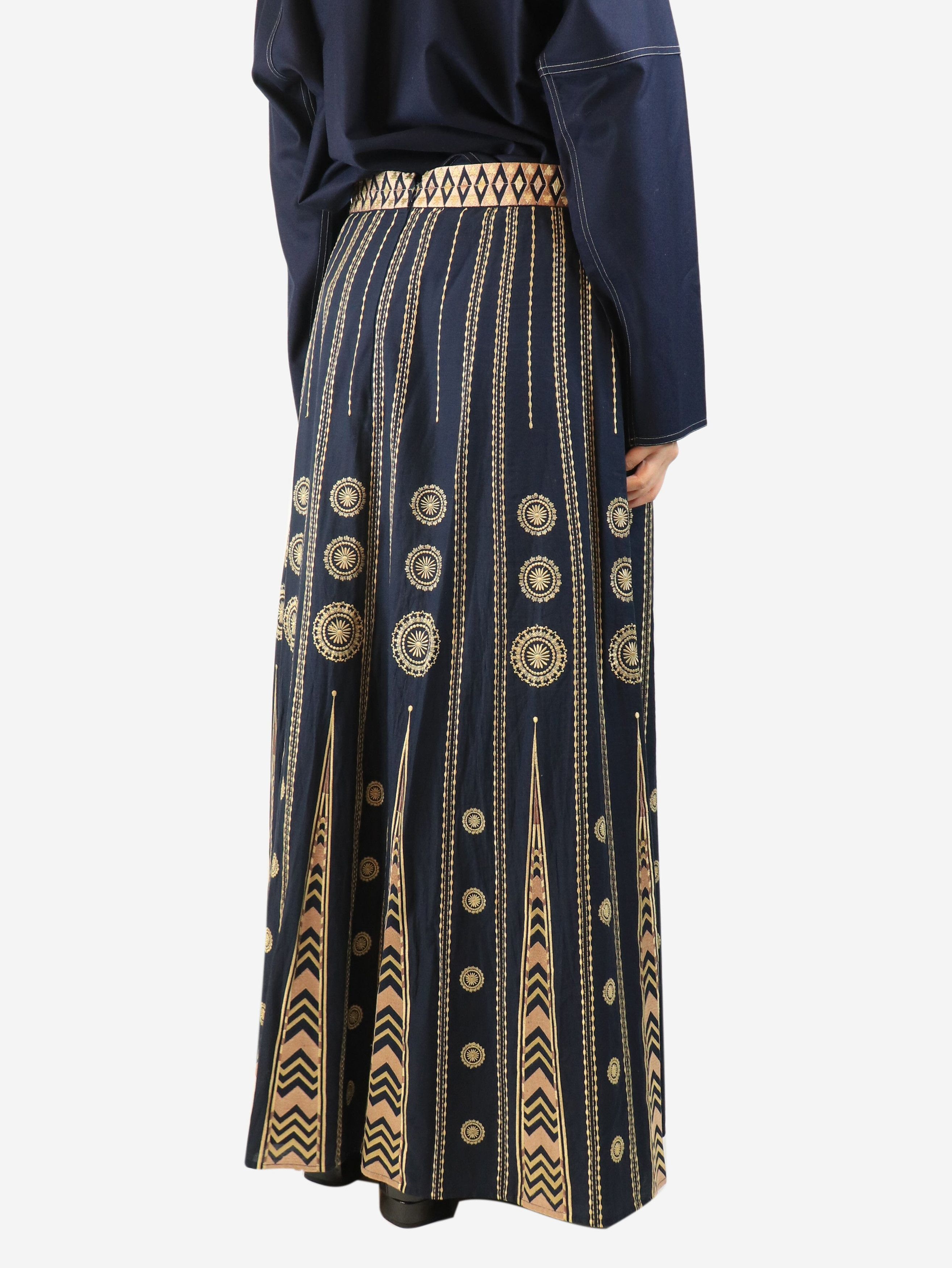 Other Navy embroidered maxi skirt - UK 14 Size 32" / US 10 / IT 46 - 3 Thumbnail