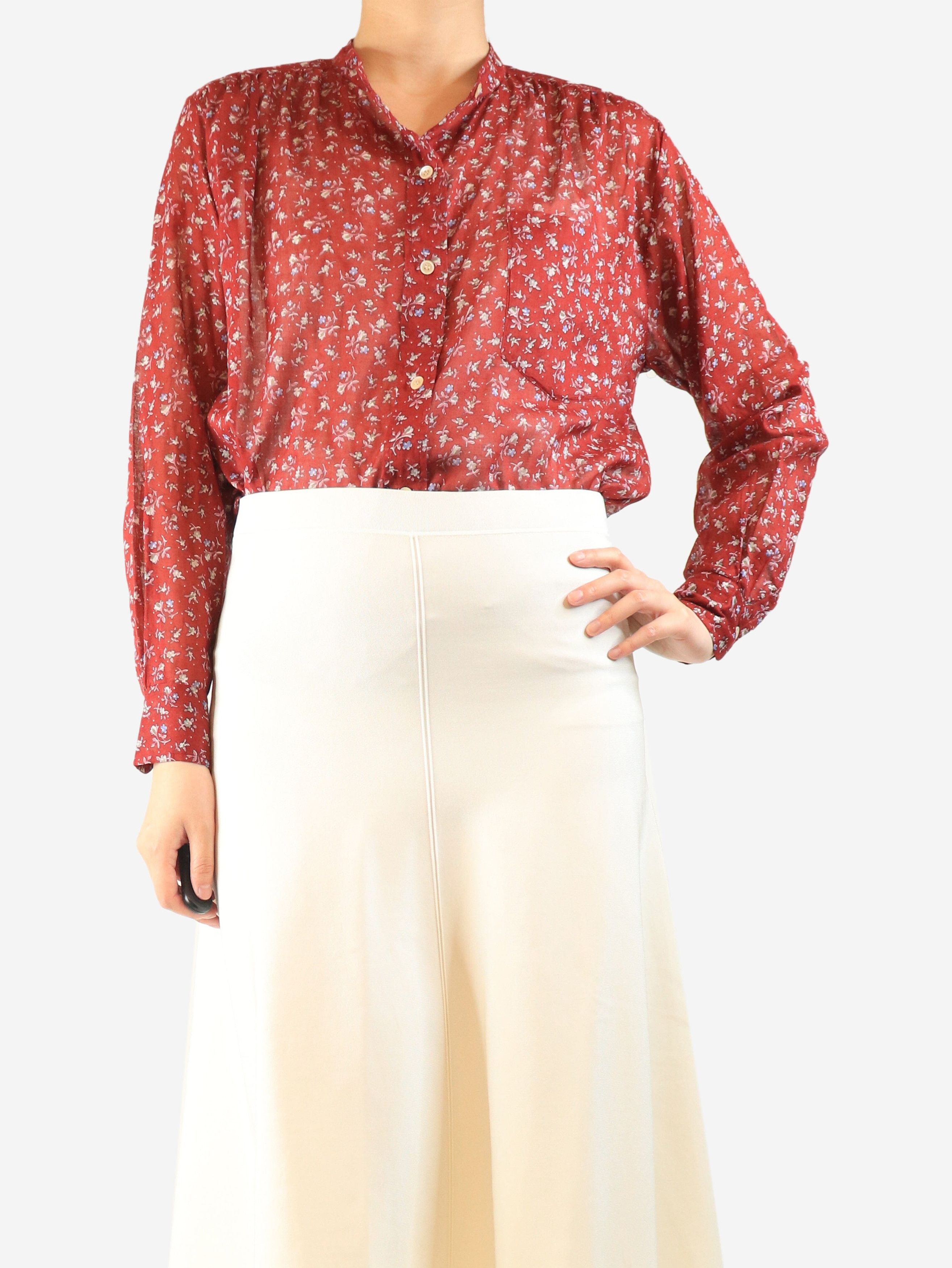 Isabel Marant Etoile Red sheer floral blouse - UK 12 Size M / US 6-8 / IT 42-44 - 4 Thumbnail