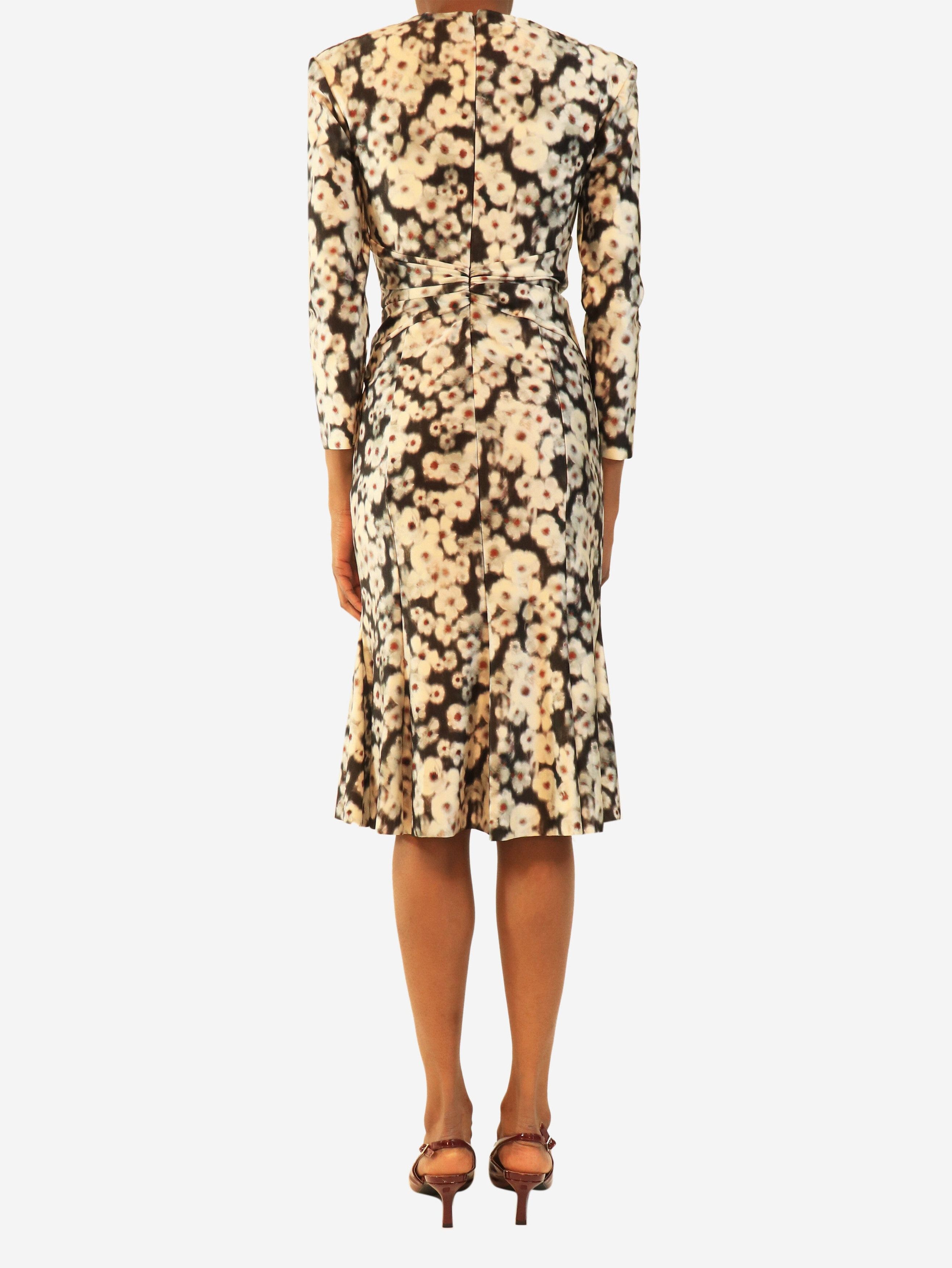 Other White floral ruched midi dress - UK 10 Size M / US 6-8 / IT 42-44 - 3 Thumbnail