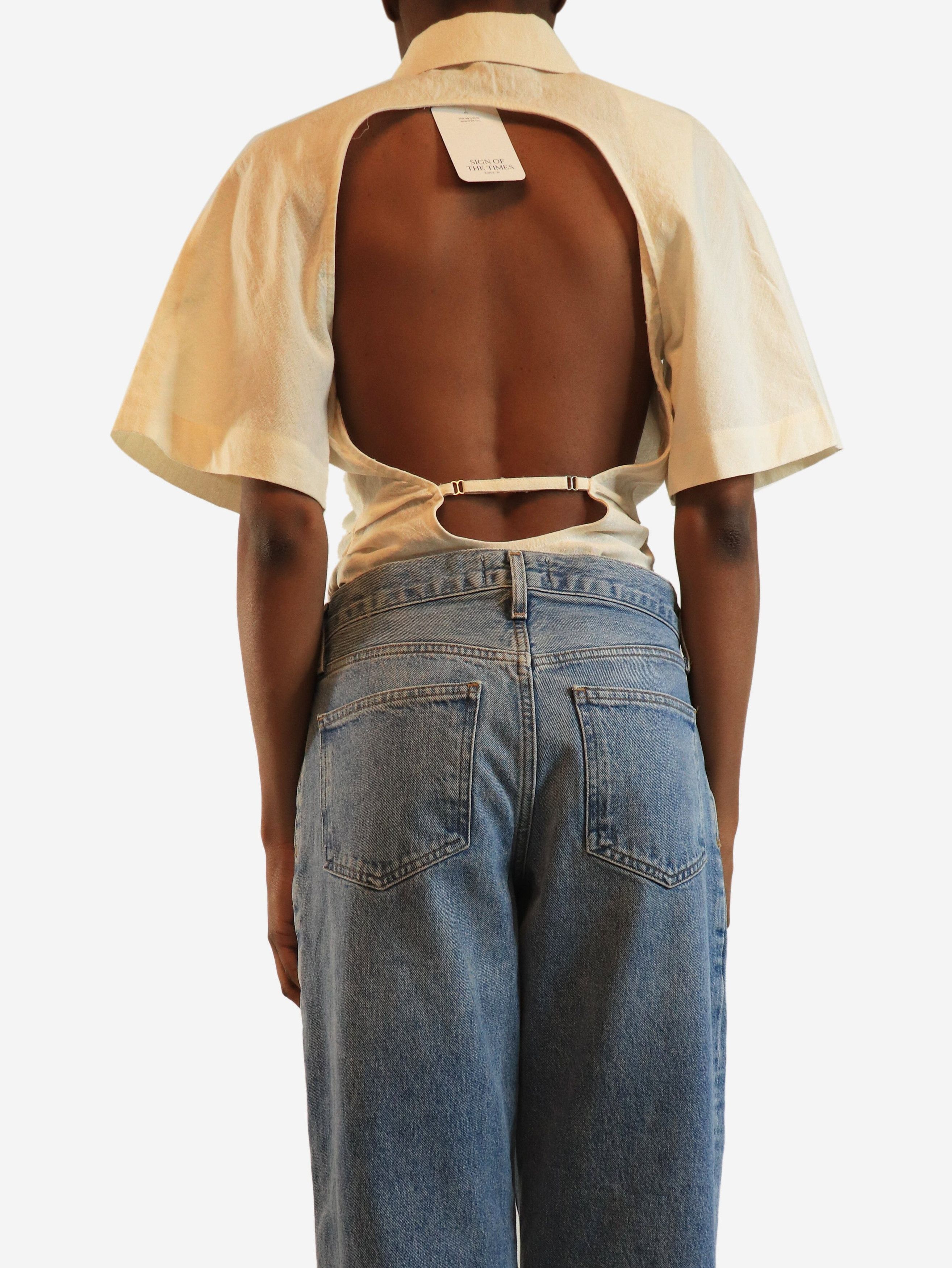 Staud White balloon sleeve crop top - UK 6 Size XS / US 0-2 / IT 36-38 - 3 Thumbnail