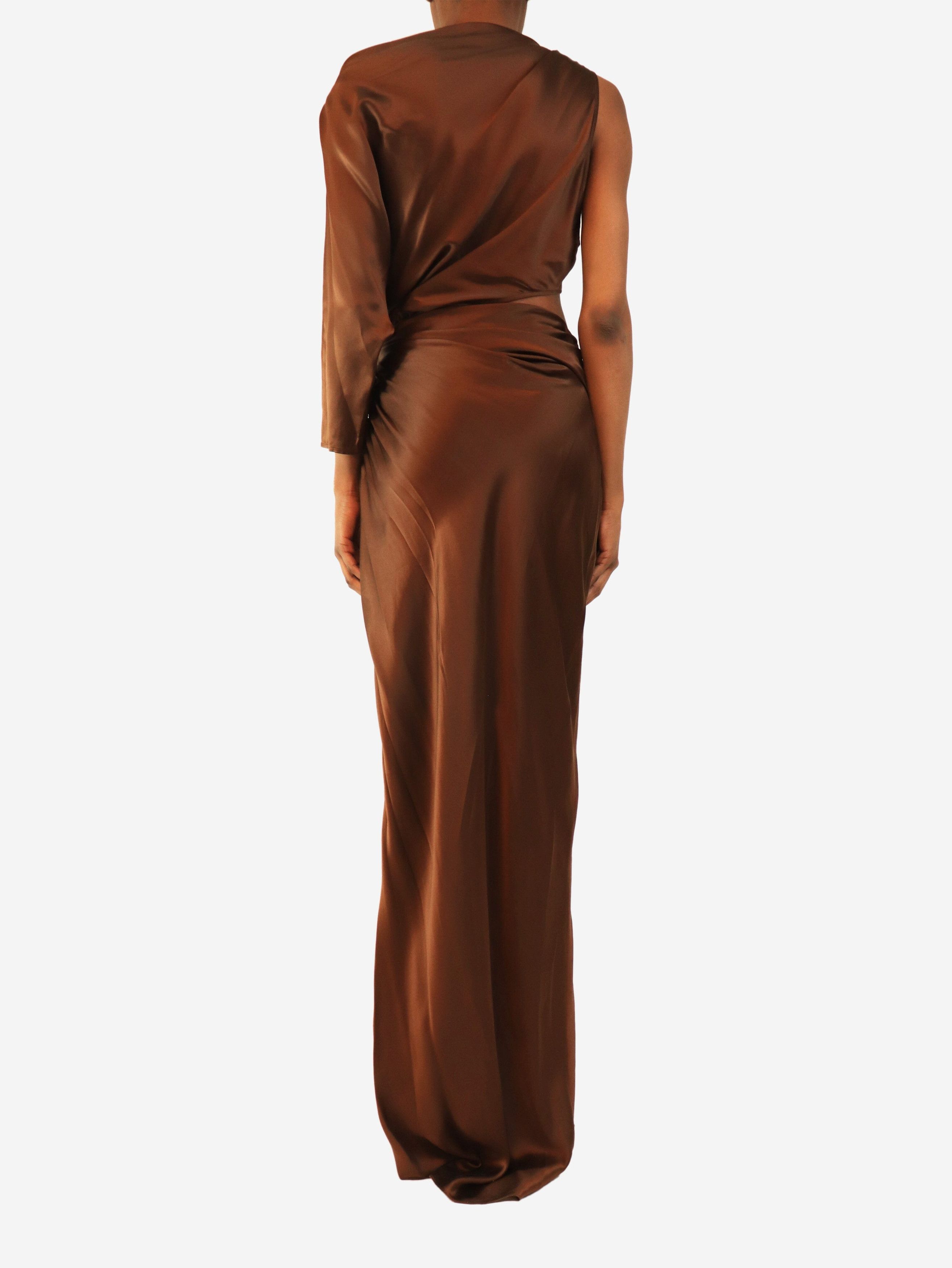Other Brown silk maxi dress - UK 6 Size XS / US 0-2 / IT 36-38 - 2 Thumbnail