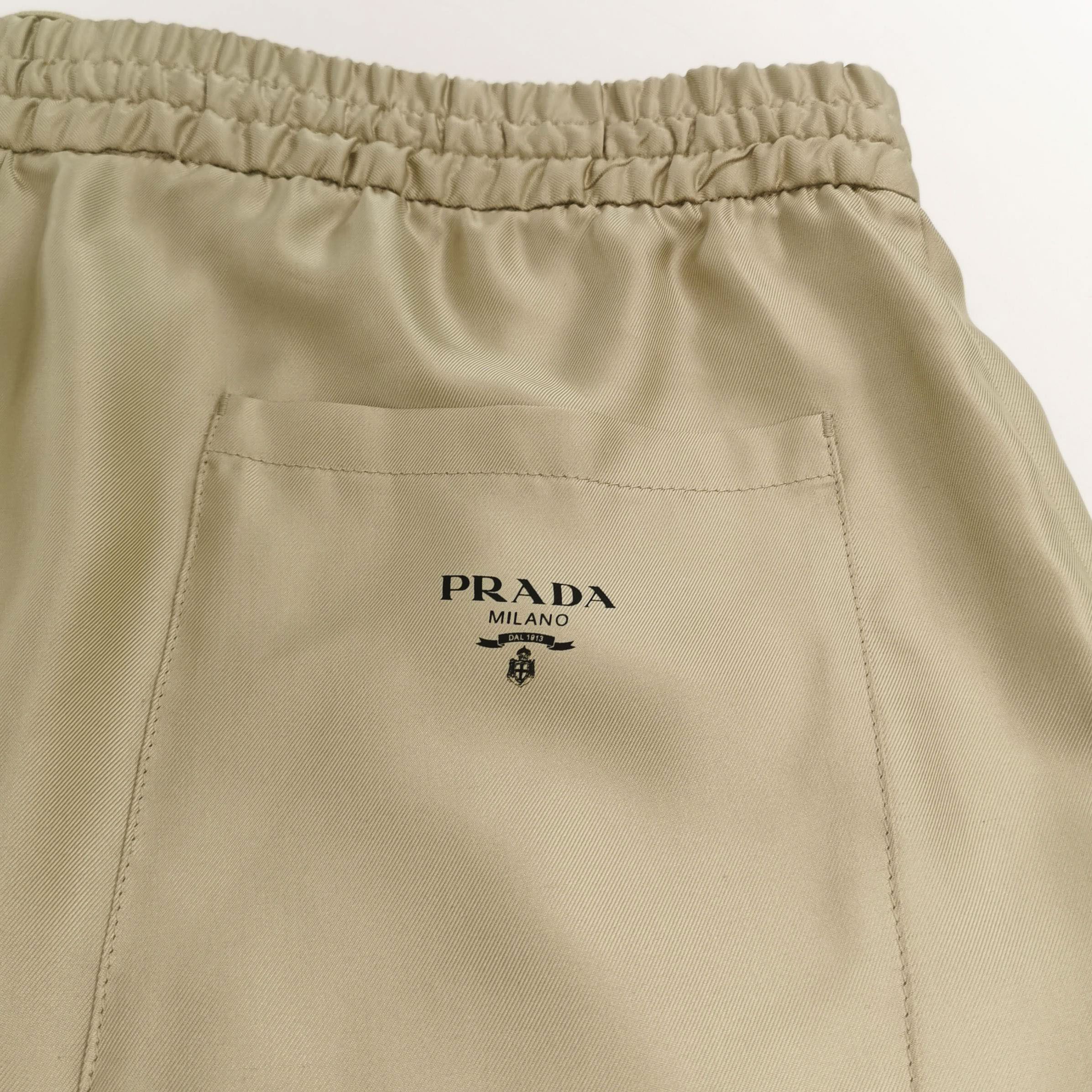 Prada Prada Silk Logo Drawstring Shorts Size 32 Size US 32 / EU 48 - 4 Thumbnail