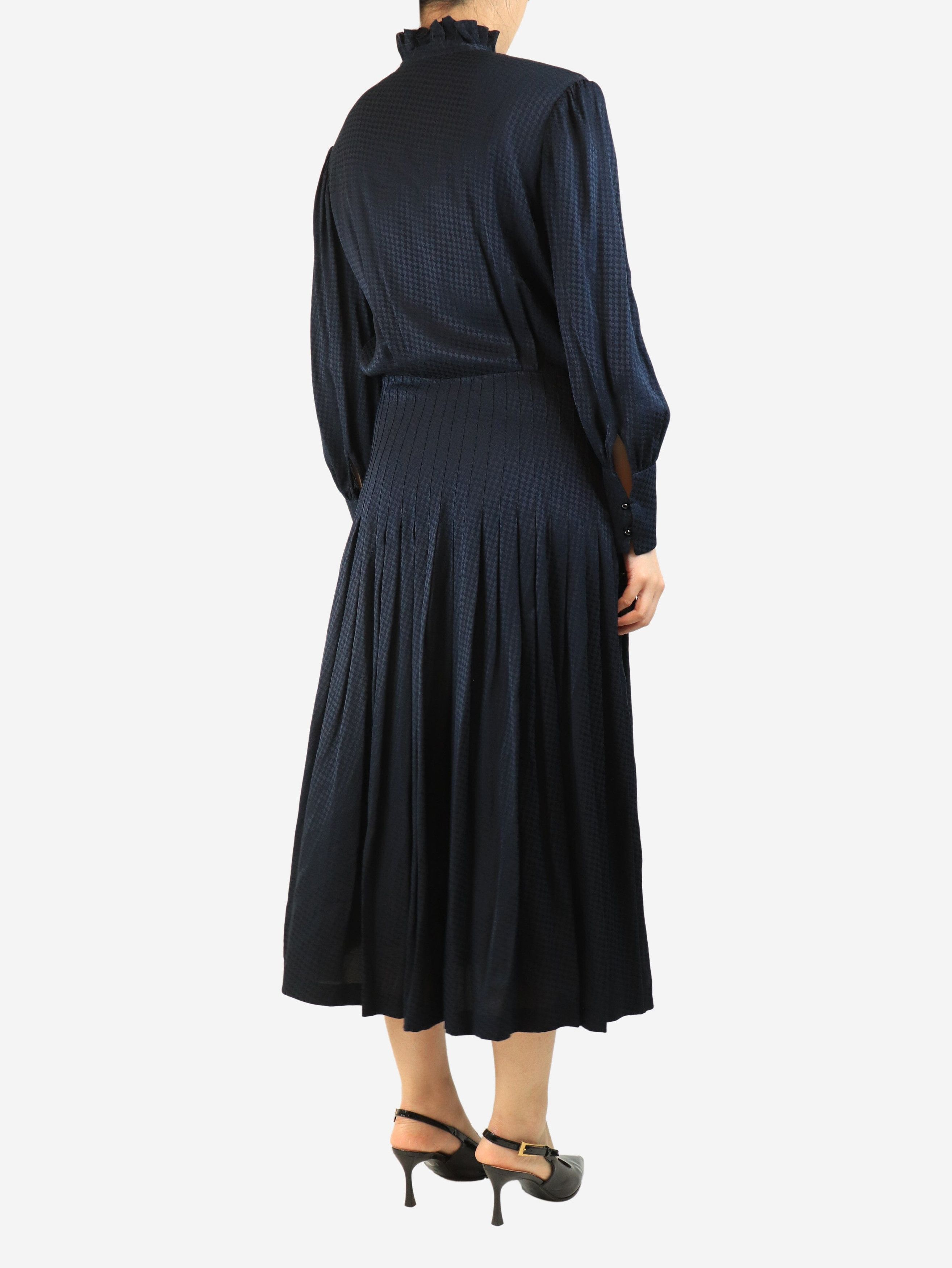 Other Navy houndstooth midi dress - UK 12 Size M / US 6-8 / IT 42-44 - 3 Thumbnail