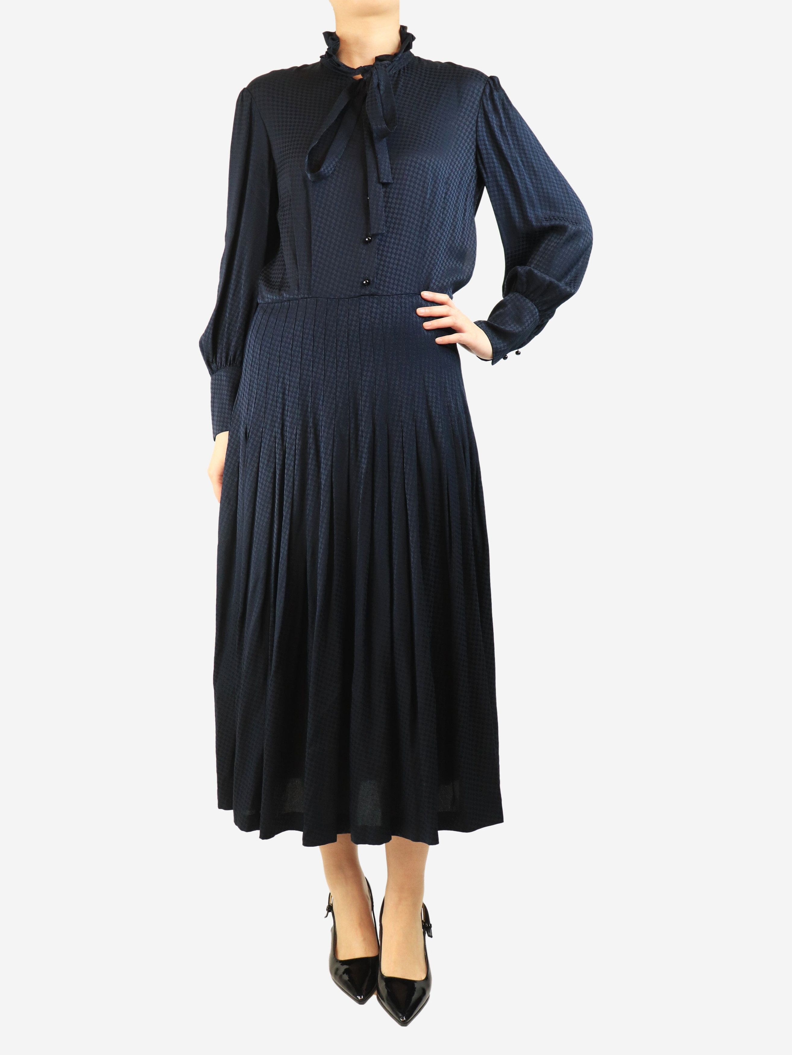 Other Navy houndstooth midi dress - UK 12 Size M / US 6-8 / IT 42-44 - 5 Thumbnail