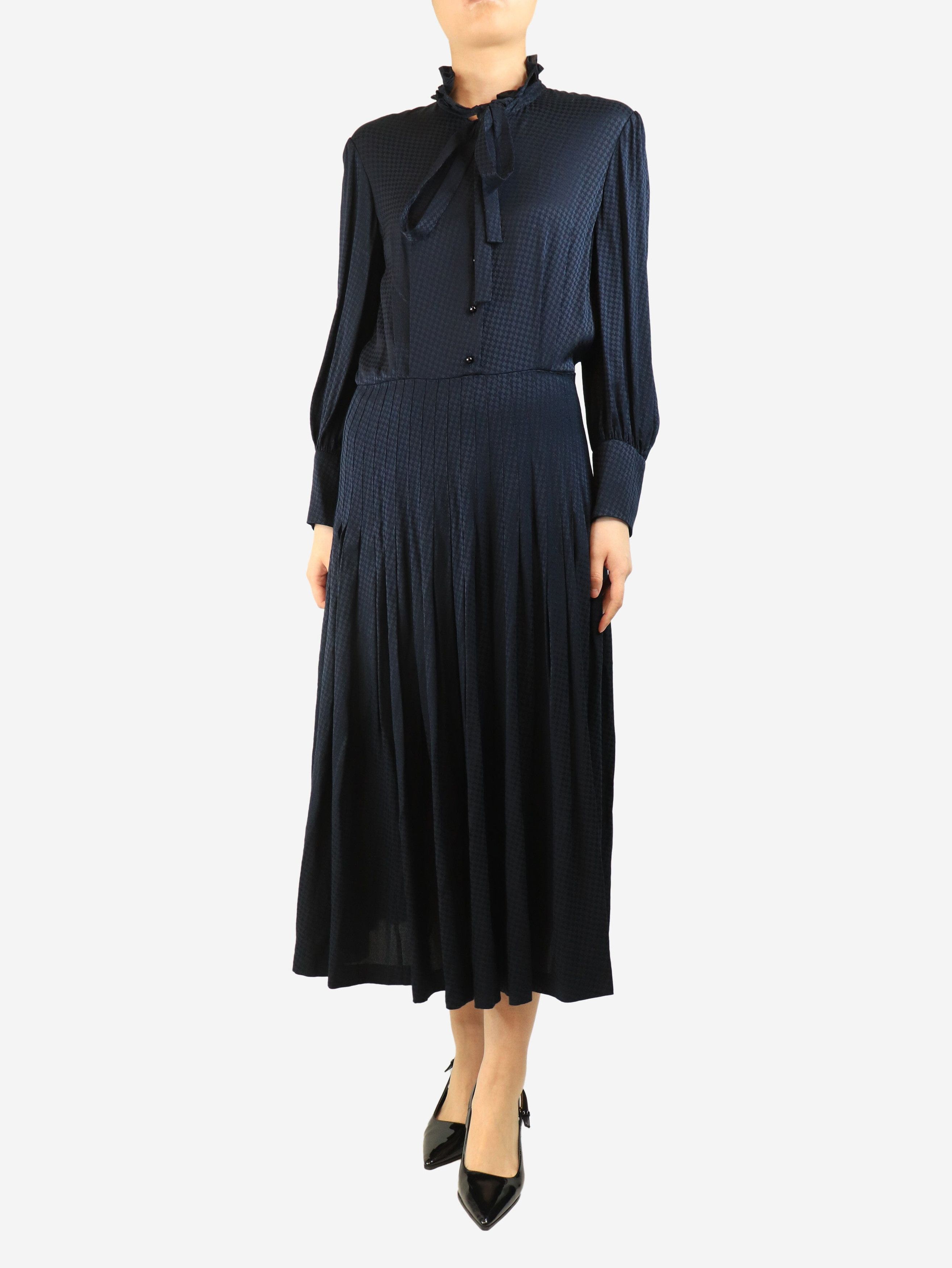Other Navy houndstooth midi dress - UK 12 Size M / US 6-8 / IT 42-44 - 2 Thumbnail