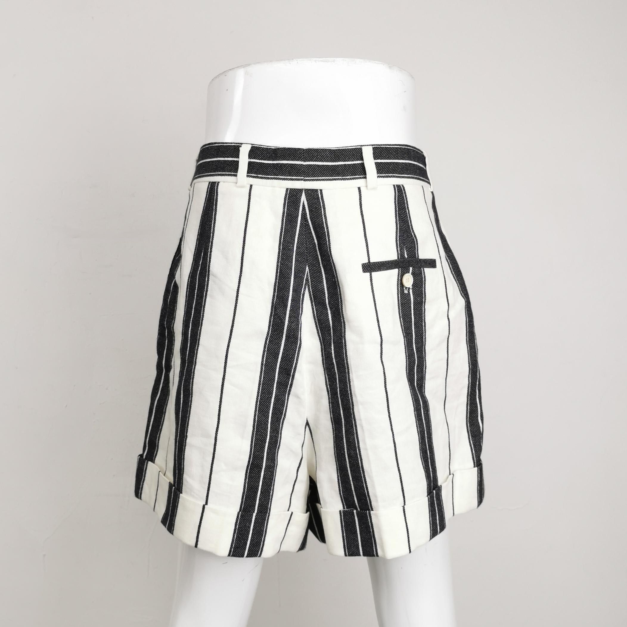 Alexander McQueen Alexander McQueen Striped Cotton Linen Shorts 46 Size US 30 / EU 46 - 3 Thumbnail