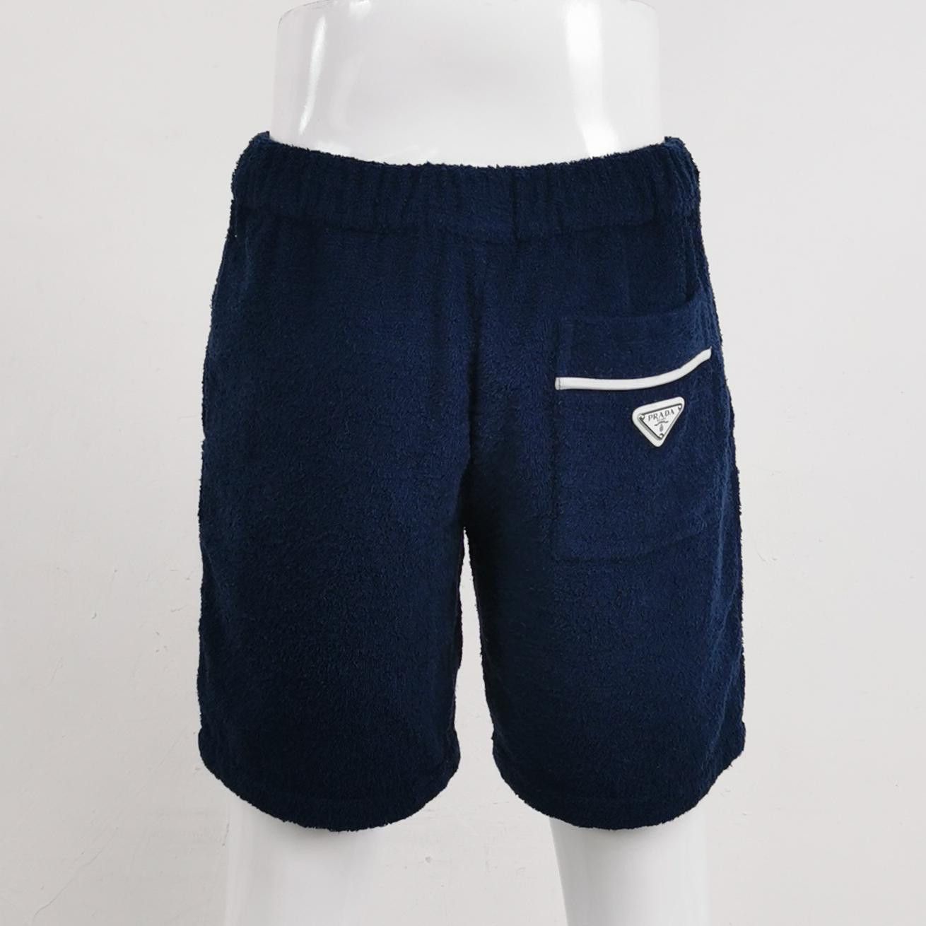 Prada Prada Terry Cotton Triangle Logo Shorts XS Size US 28 / EU 44 - 3 Thumbnail