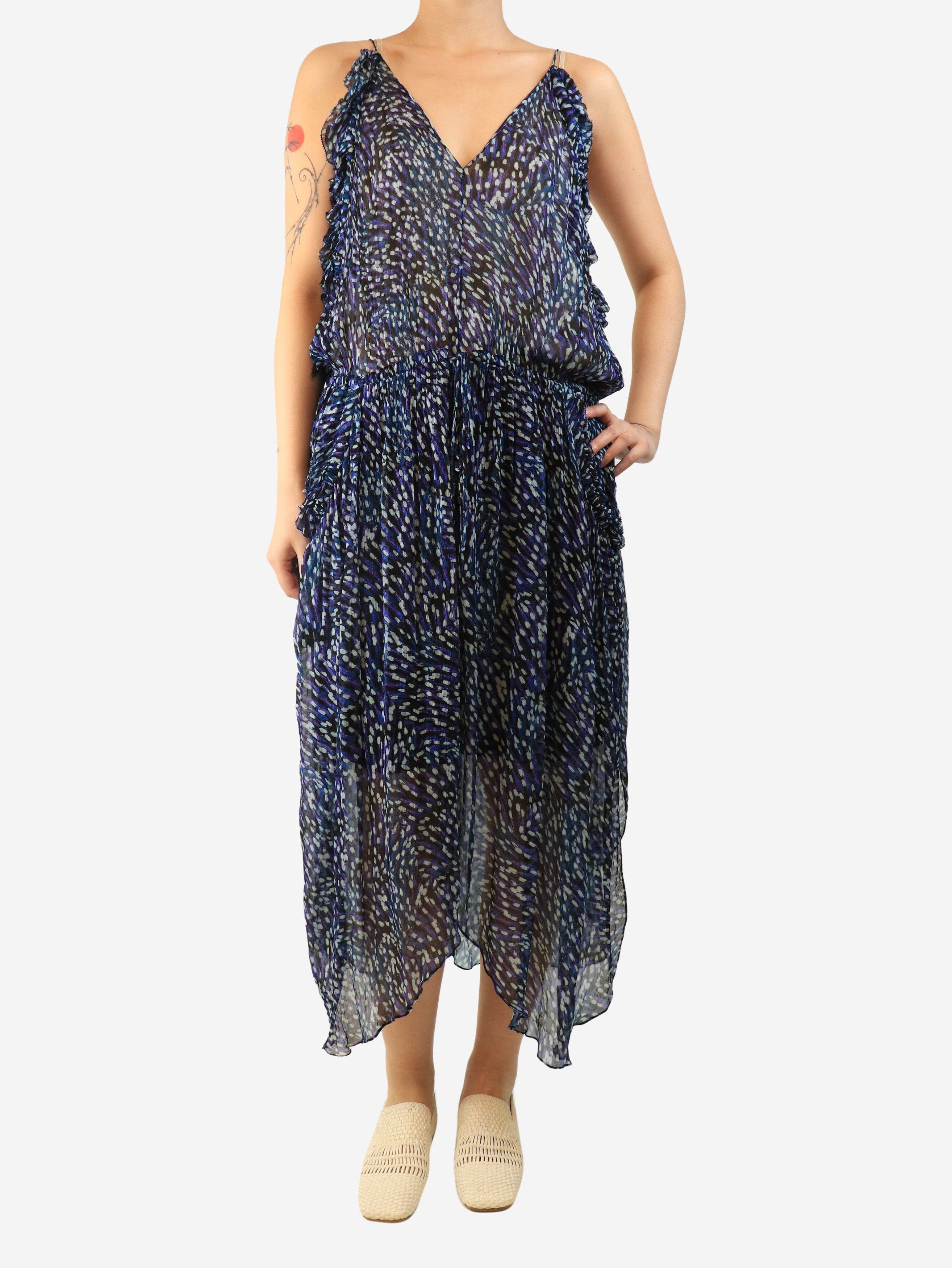 Other Blue chiffon printed slip dress - UK 12 Size M / US 6-8 / IT 42-44 - 4 Thumbnail