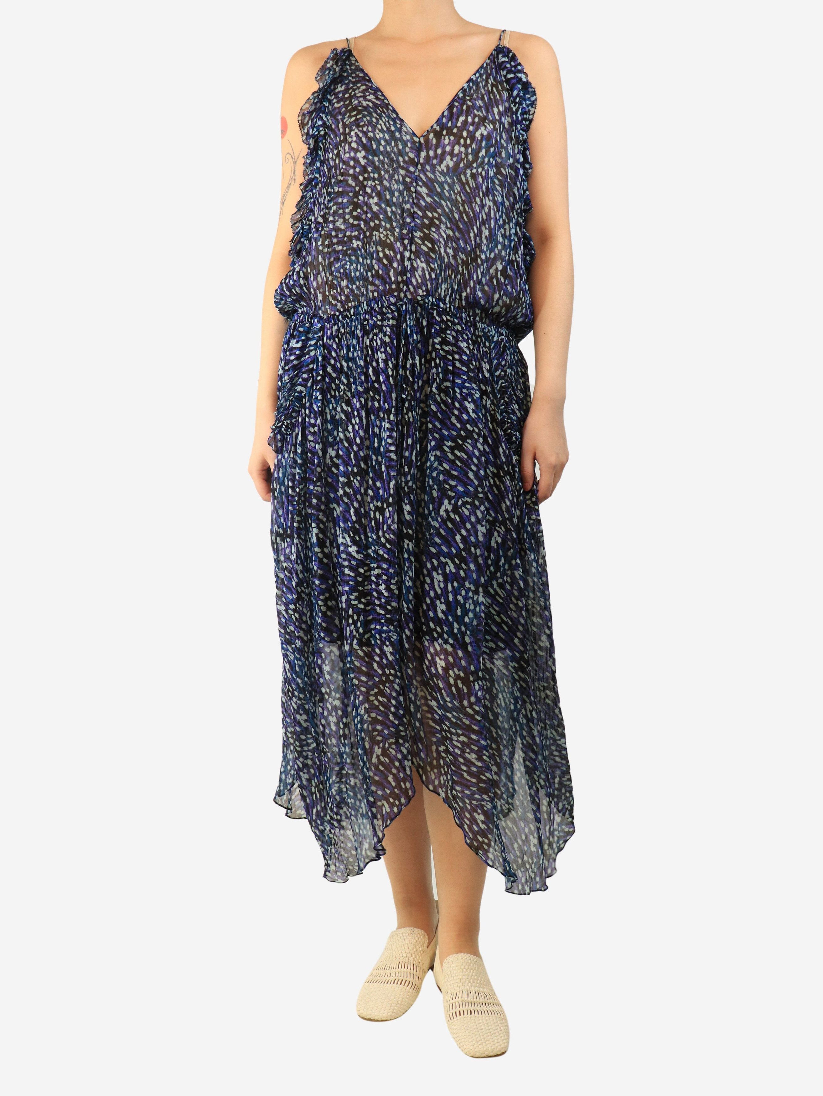 Other Blue chiffon printed slip dress - UK 12 Size M / US 6-8 / IT 42-44 - 2 Thumbnail