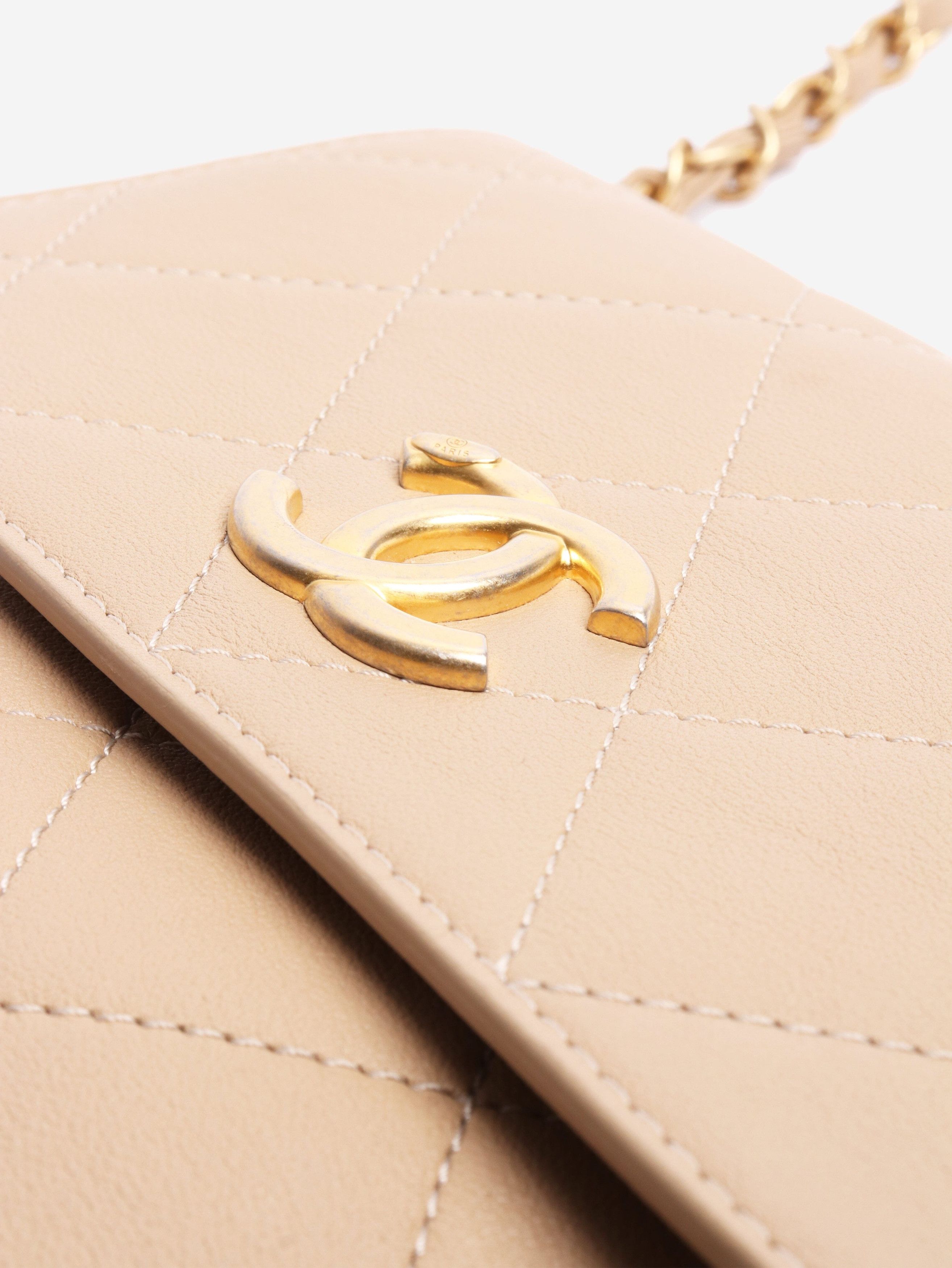 Chanel Beige 2021 lambskin quilted small flap bag Size ONE SIZE - 6 Thumbnail