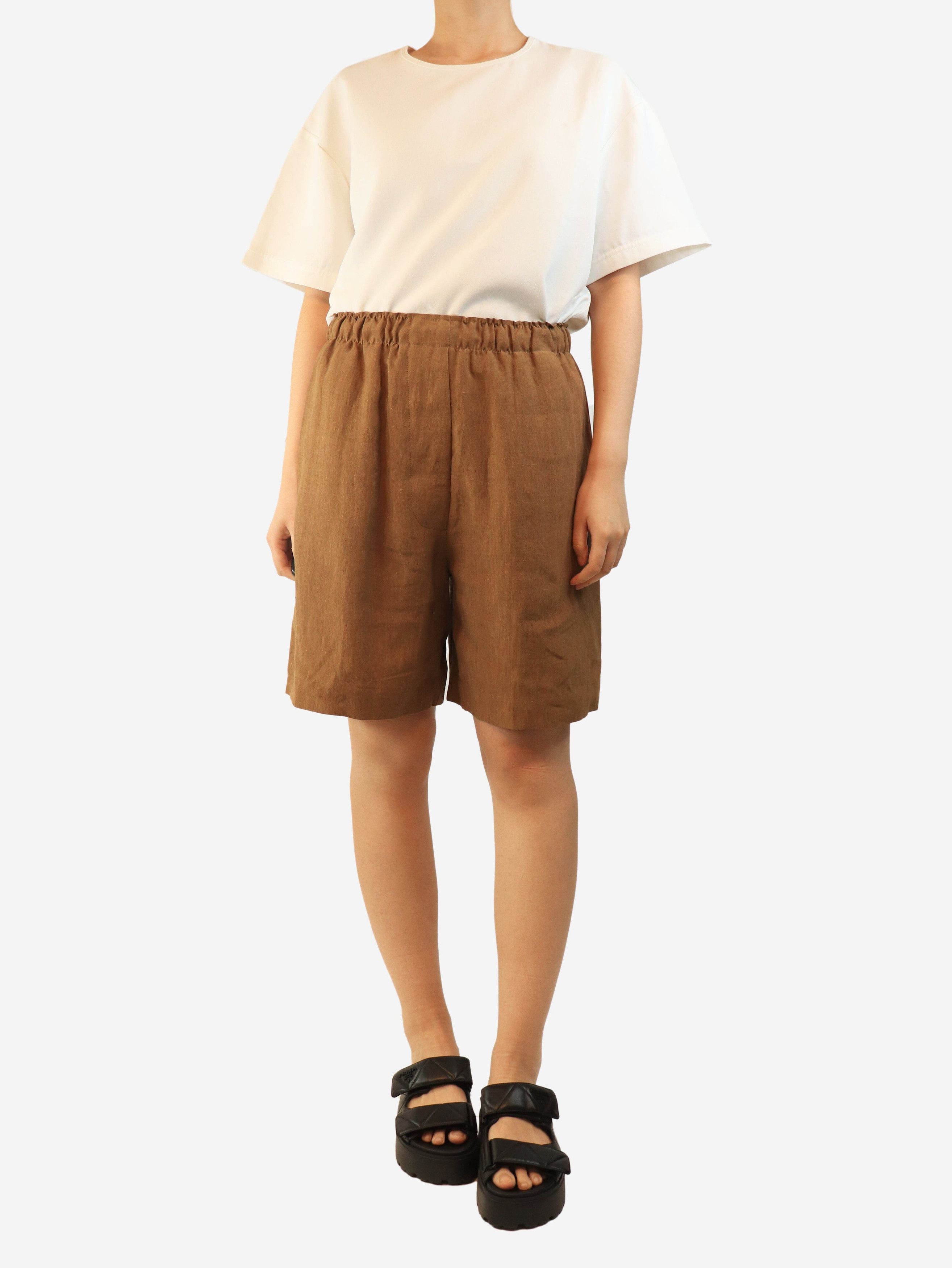 Other Brown linen shorts - UK 12 Size 30" / US 8 / IT 44 - 2 Thumbnail