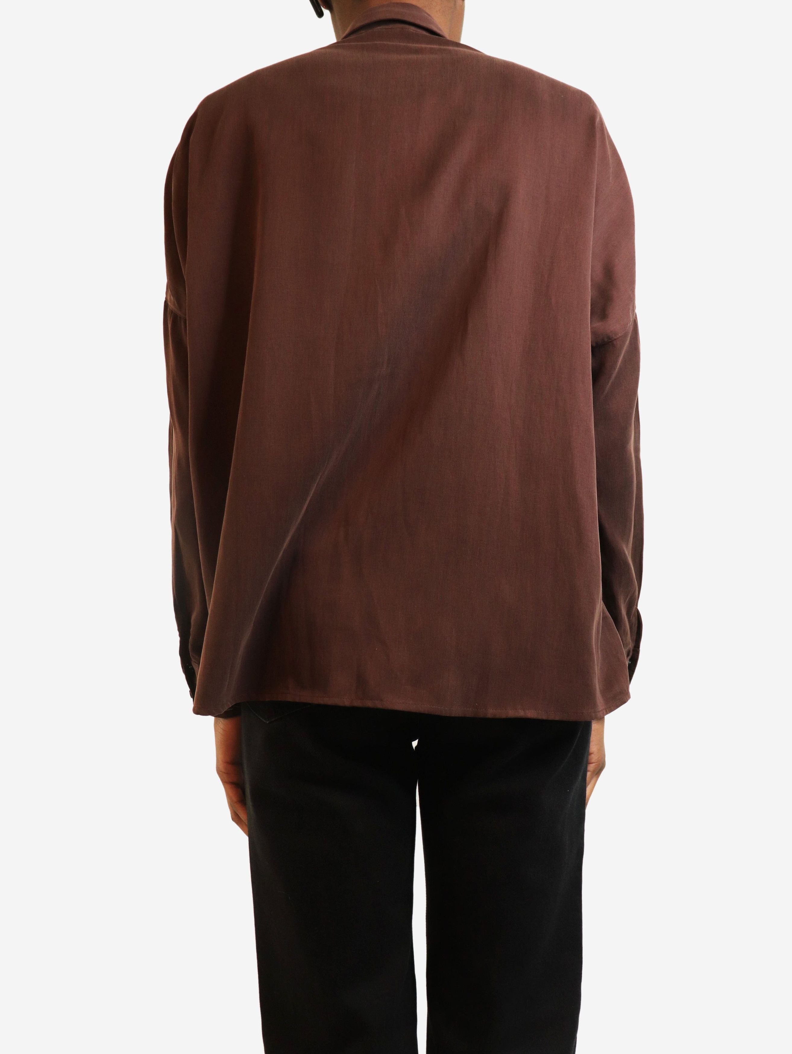 Other Brown satin shirt - XS Size XS / US 0-2 / IT 36-38 - 2 Thumbnail