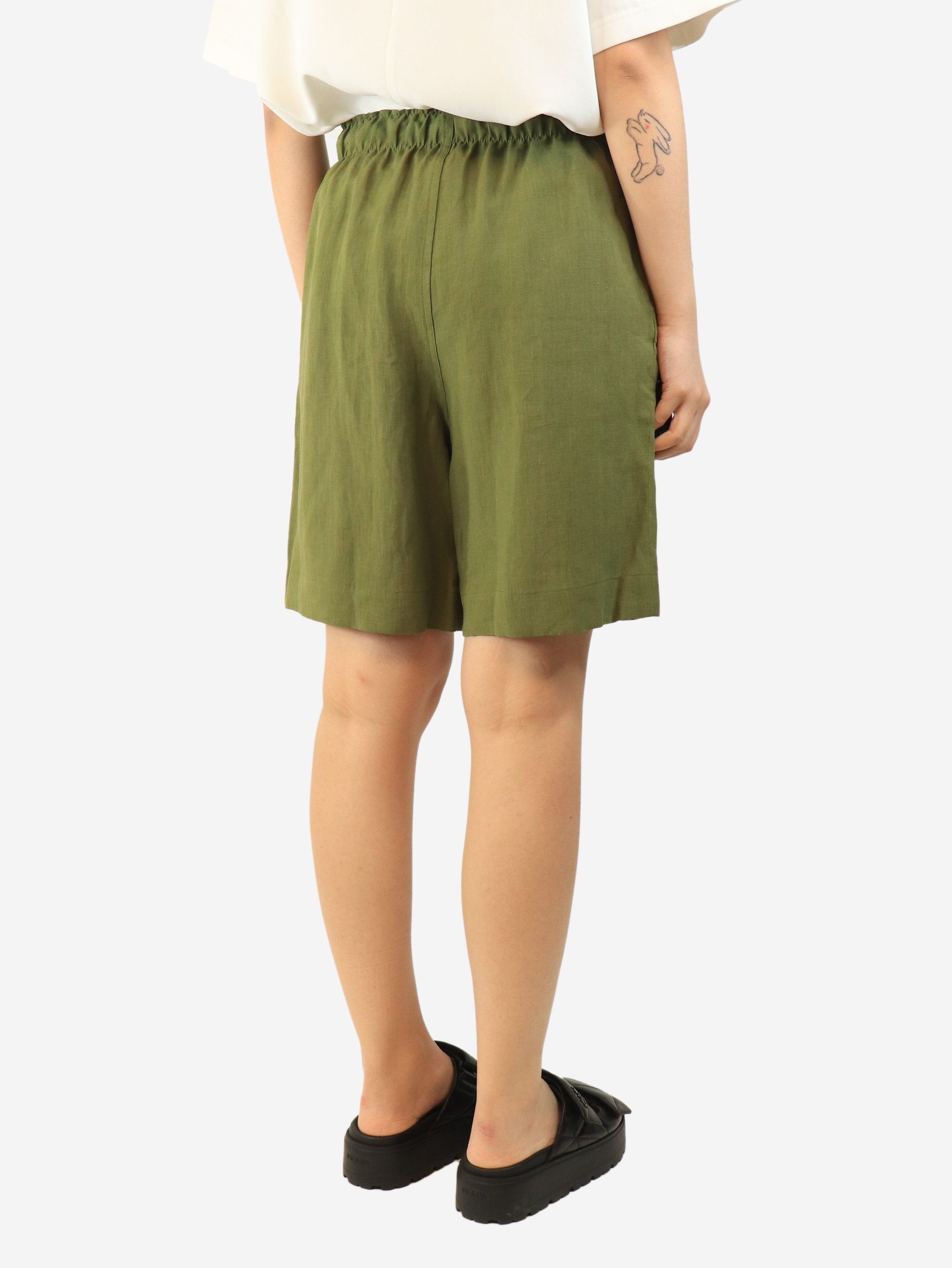 Other Green elasticated linen shorts - UK 12 Size 30" / US 8 / IT 44 - 3 Thumbnail