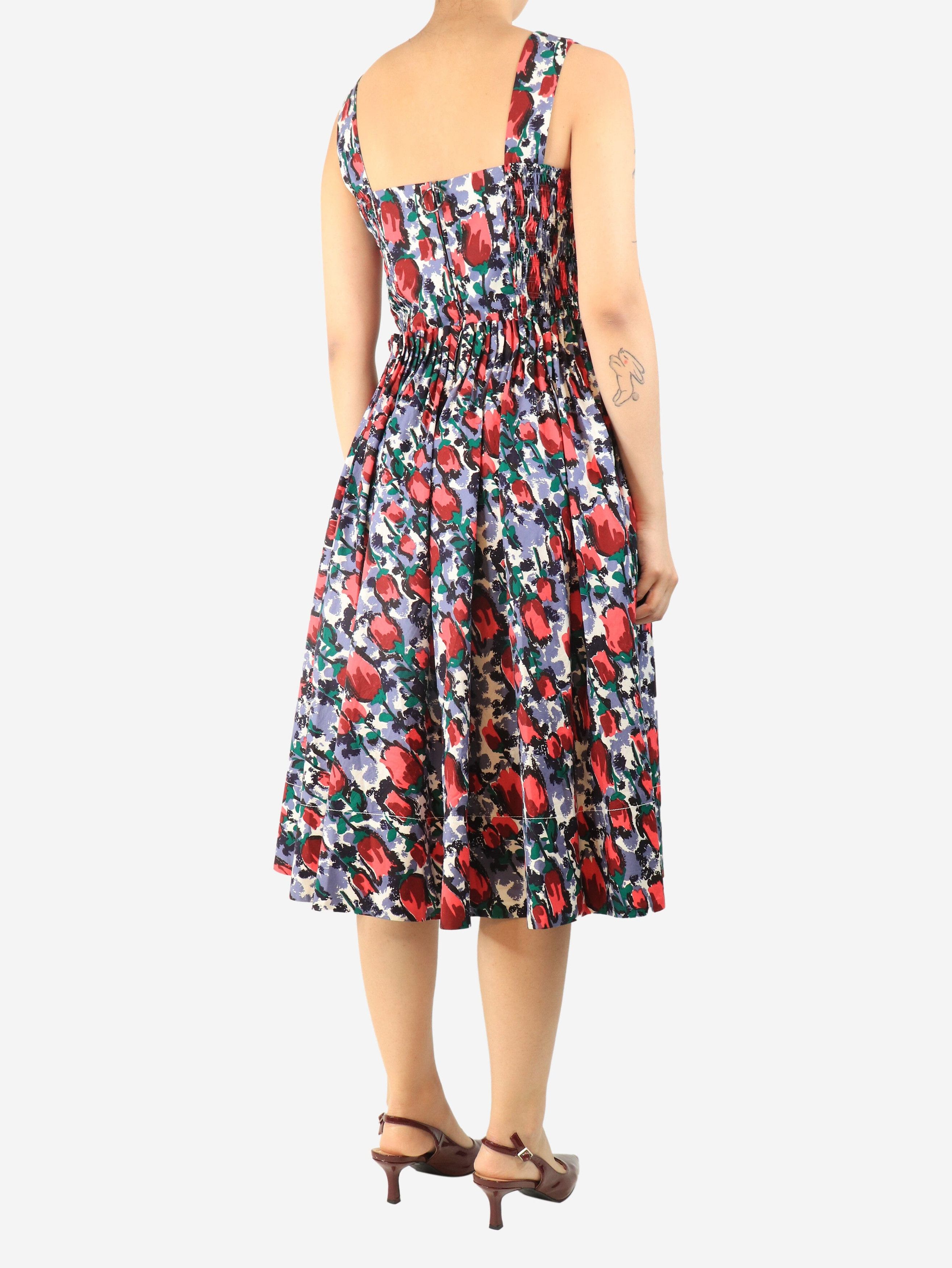 Marni Multicolour abstract tulip midi dress - UK 8 Size S / US 4 / IT 40 - 2 Thumbnail