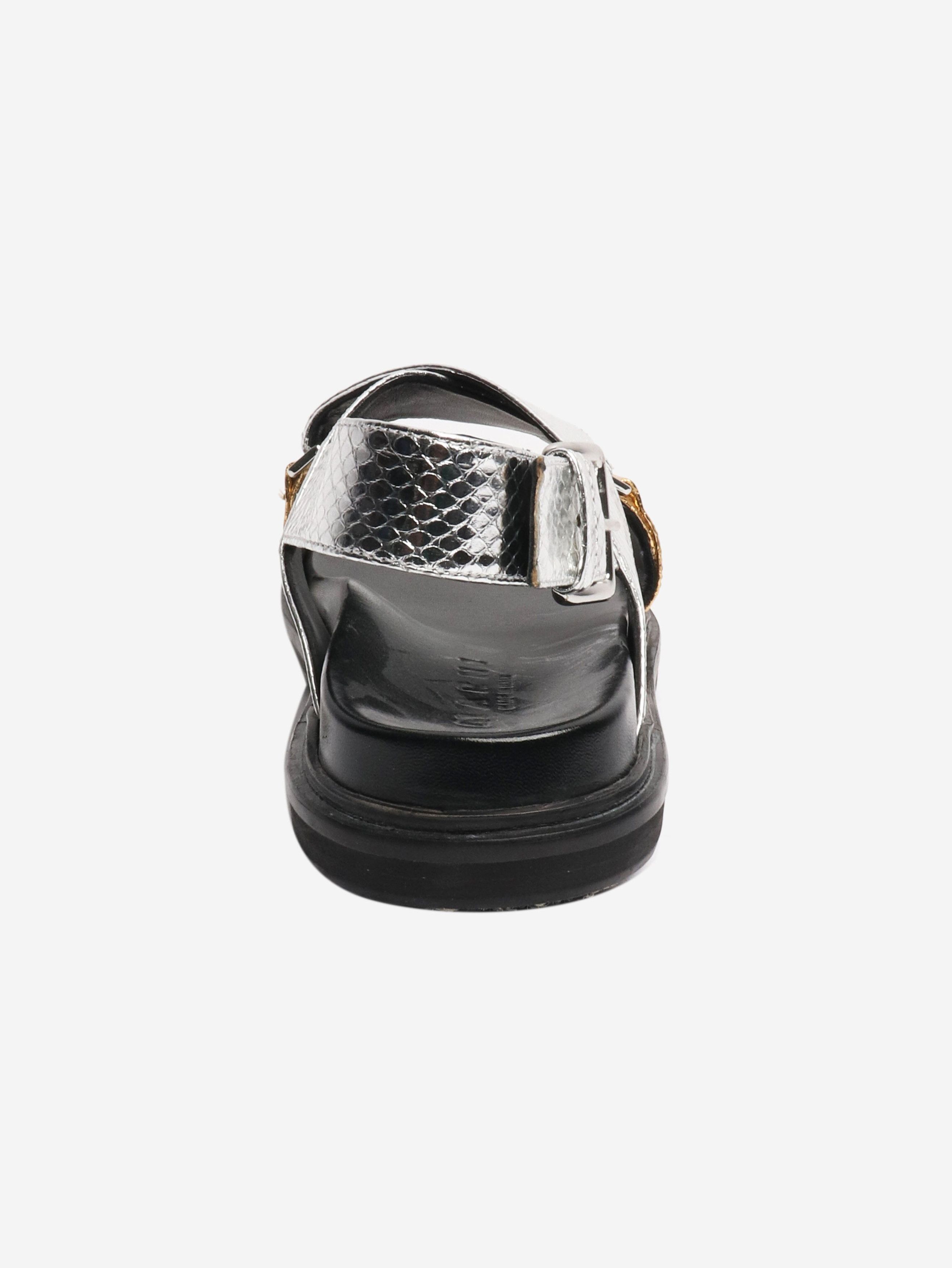 Marni Silver metallic cross strap sandals - EU 40 Size US 9 / IT 39 - 3 Thumbnail