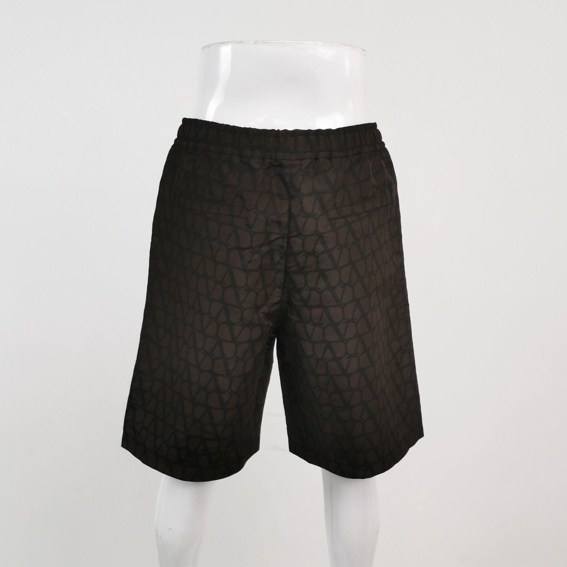 Valentino Valentino V-Logo Monogram Silk Shorts Size 30 Size US 30 / EU 46 - 3 Thumbnail