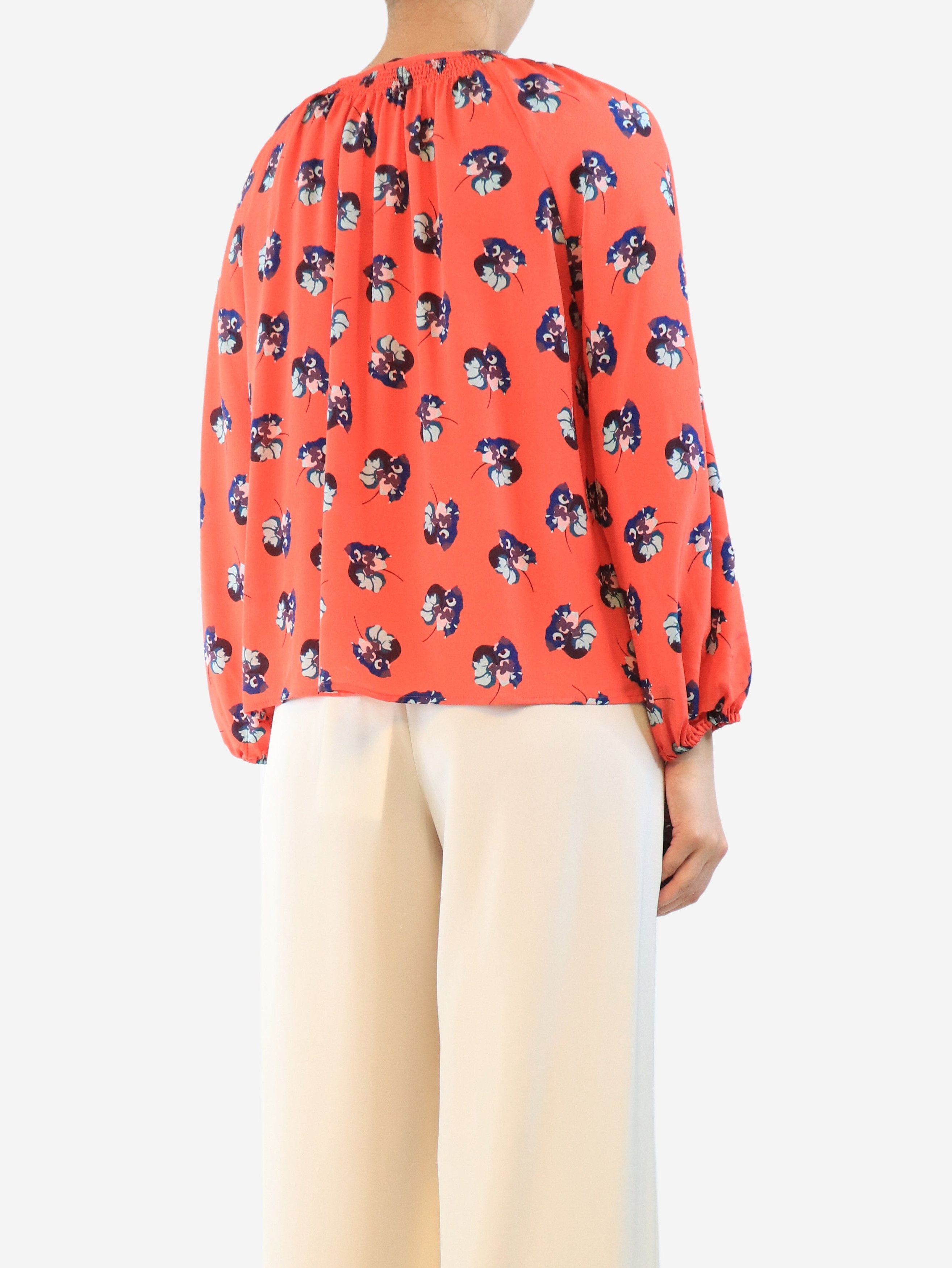Other Red silk floral blouse - M Size S / US 4 / IT 40 - 3 Thumbnail