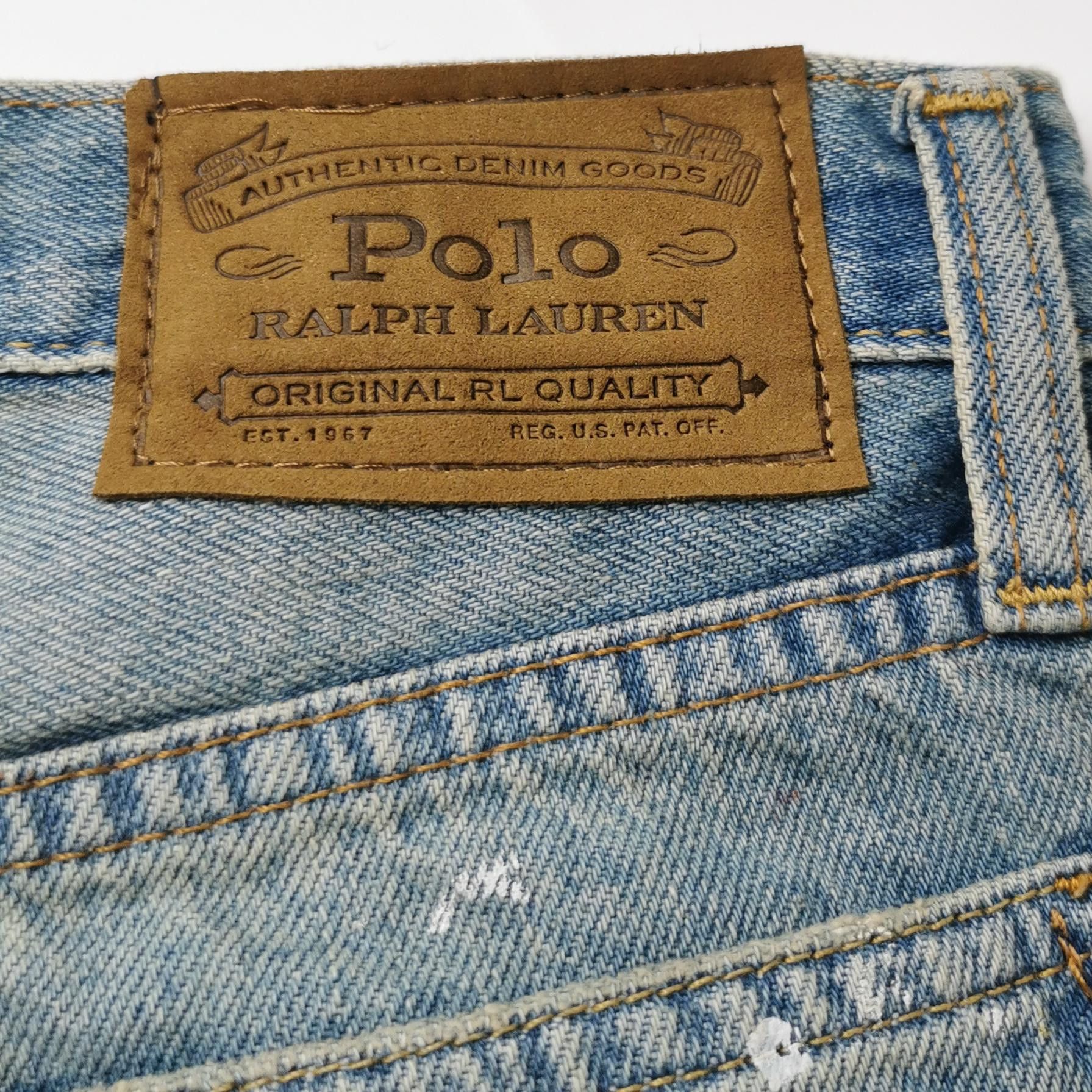 Polo Ralph Lauren Polo Ralph Lauren Paint Splatter Denim Shorts 31 Size US 31 - 4 Thumbnail