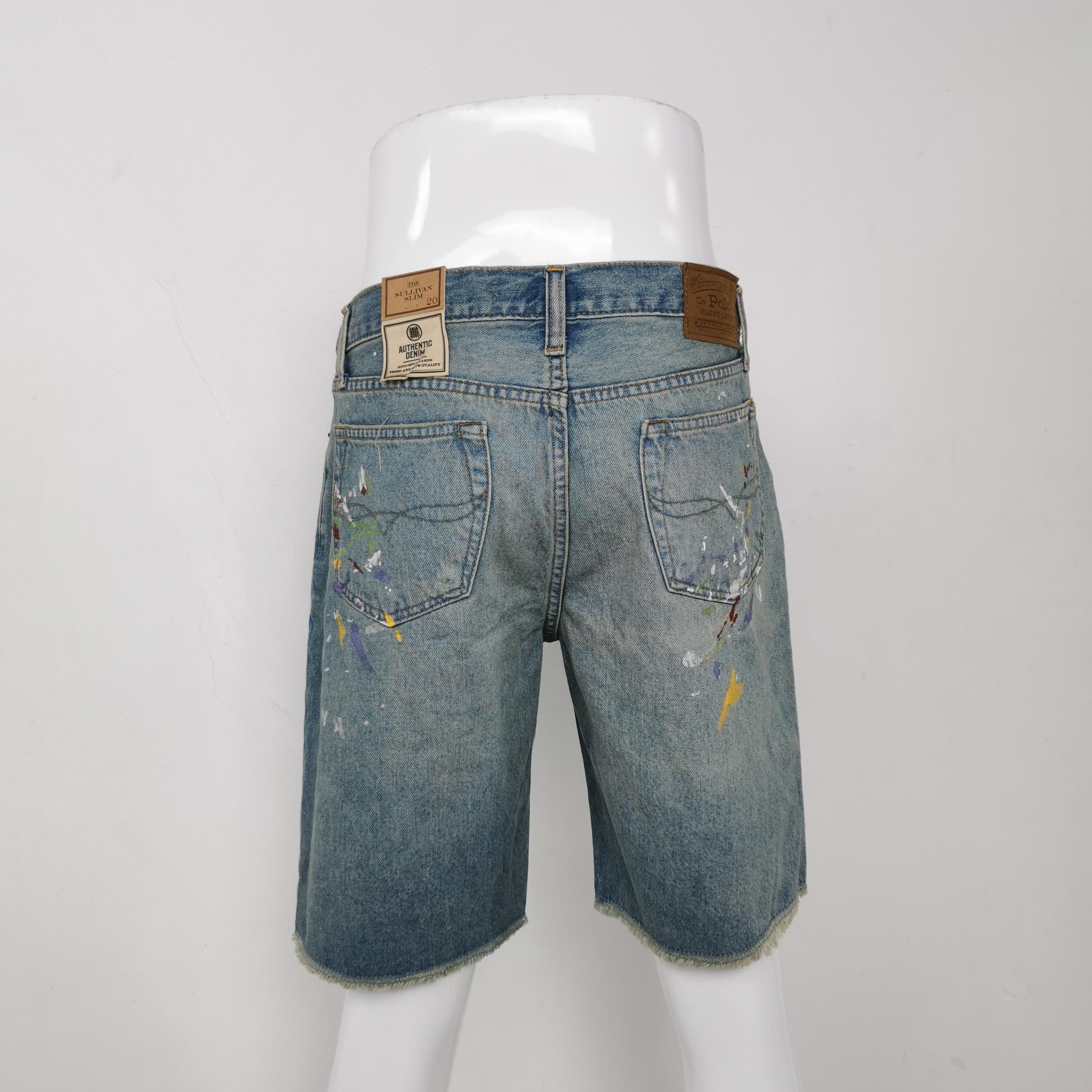 Polo Ralph Lauren Polo Ralph Lauren Paint Splatter Denim Shorts 31 Size US 31 - 3 Thumbnail