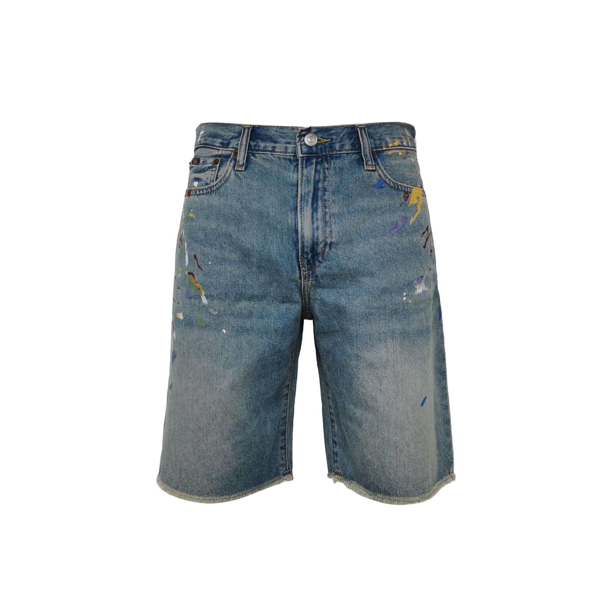 Polo Ralph Lauren Polo Ralph Lauren Paint Splatter Denim Shorts 31 Size US 31 - 2 Thumbnail