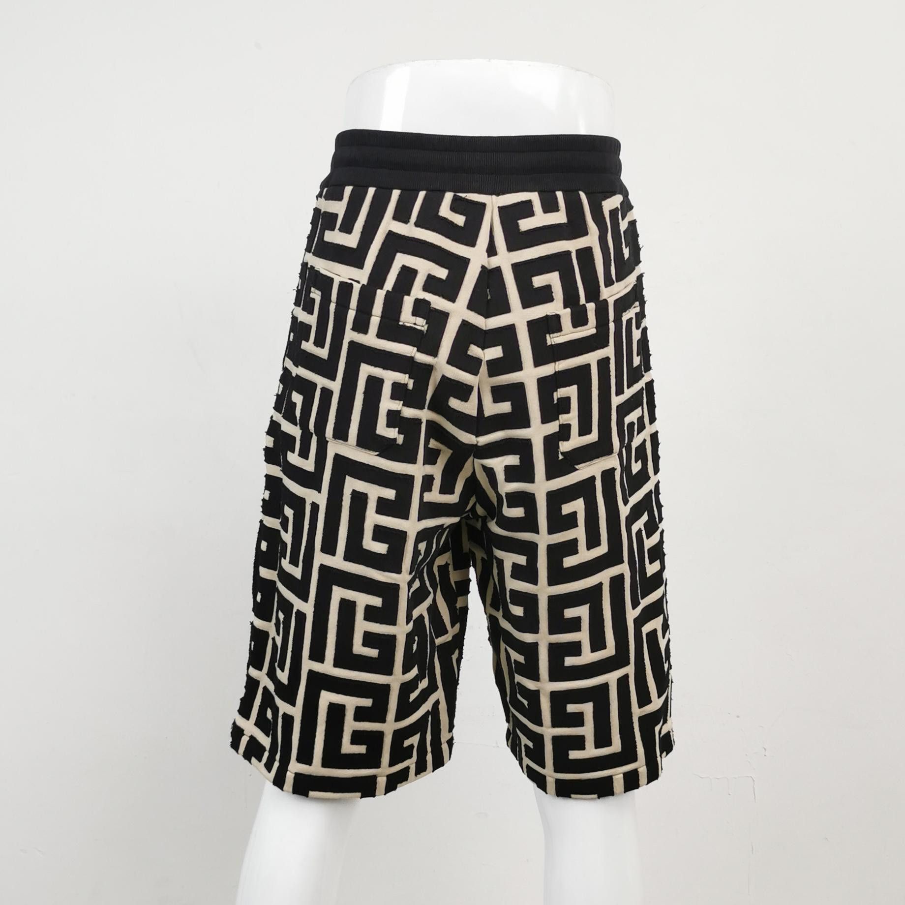 Balmain Balmain Monogram Print Cotton Shorts S Size US 30 / EU 46 - 3 Thumbnail
