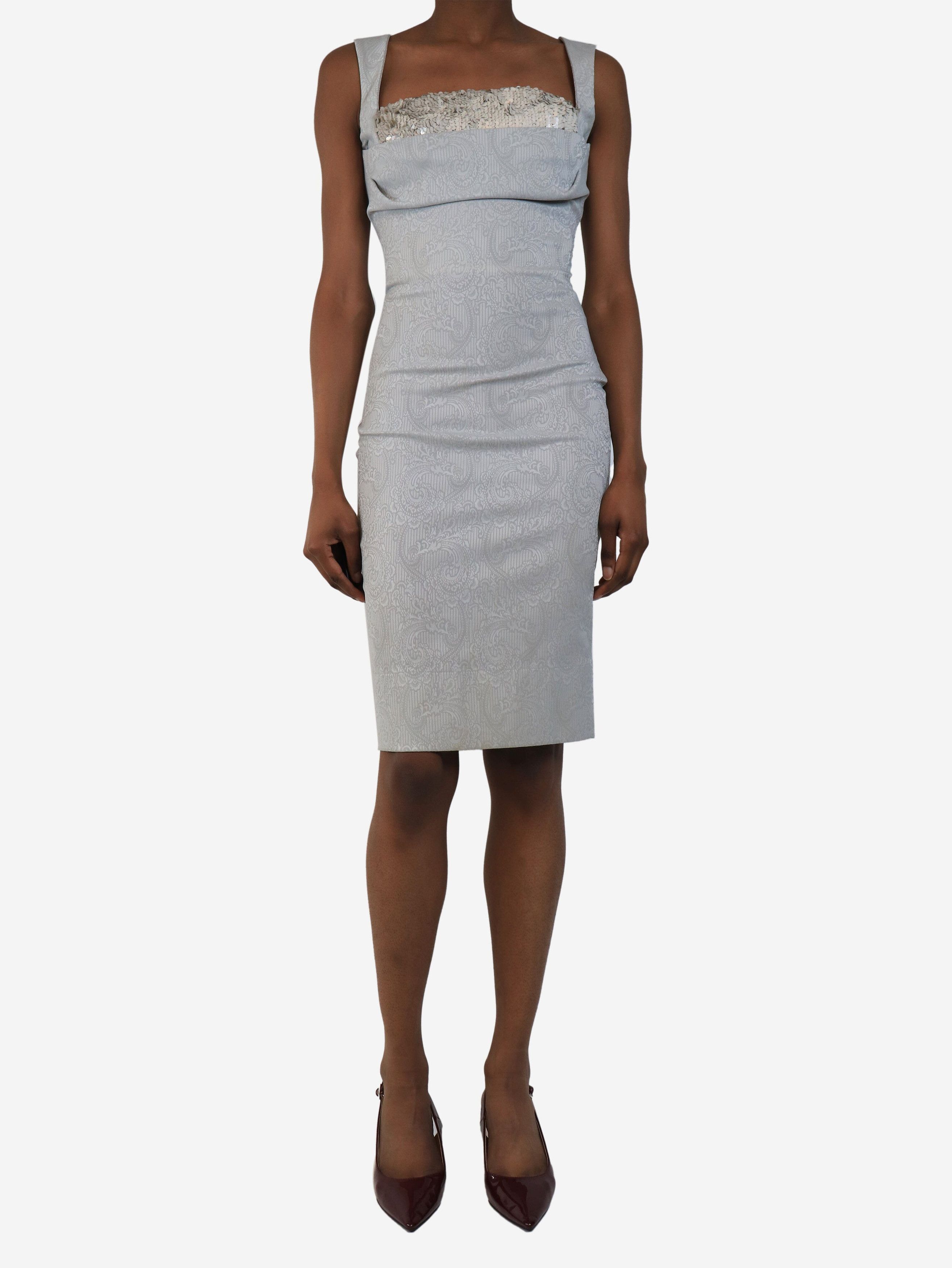 Other Grey paisley sequin corset-style midi dress - UK 6 Size XS / US 0-2 / IT 36-38 - 3 Thumbnail