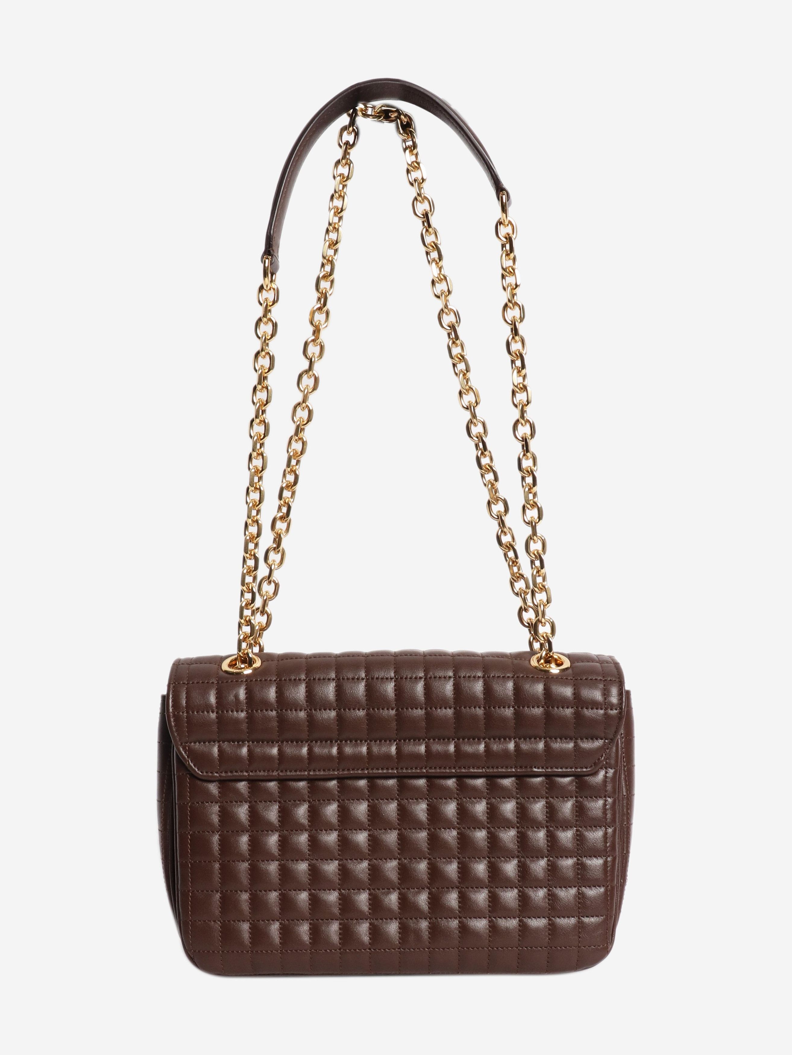 Celine Brown medium leather quilted C bag Size ONE SIZE - 3 Thumbnail