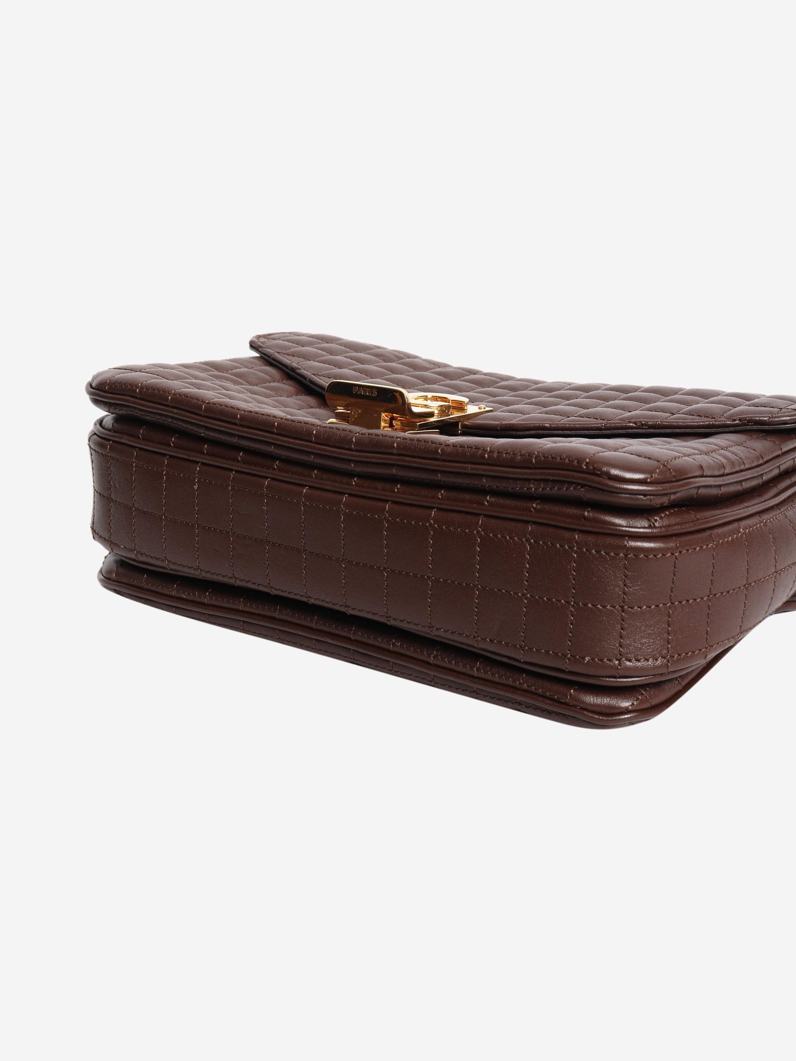 Celine Brown medium leather quilted C bag Size ONE SIZE - 6 Thumbnail