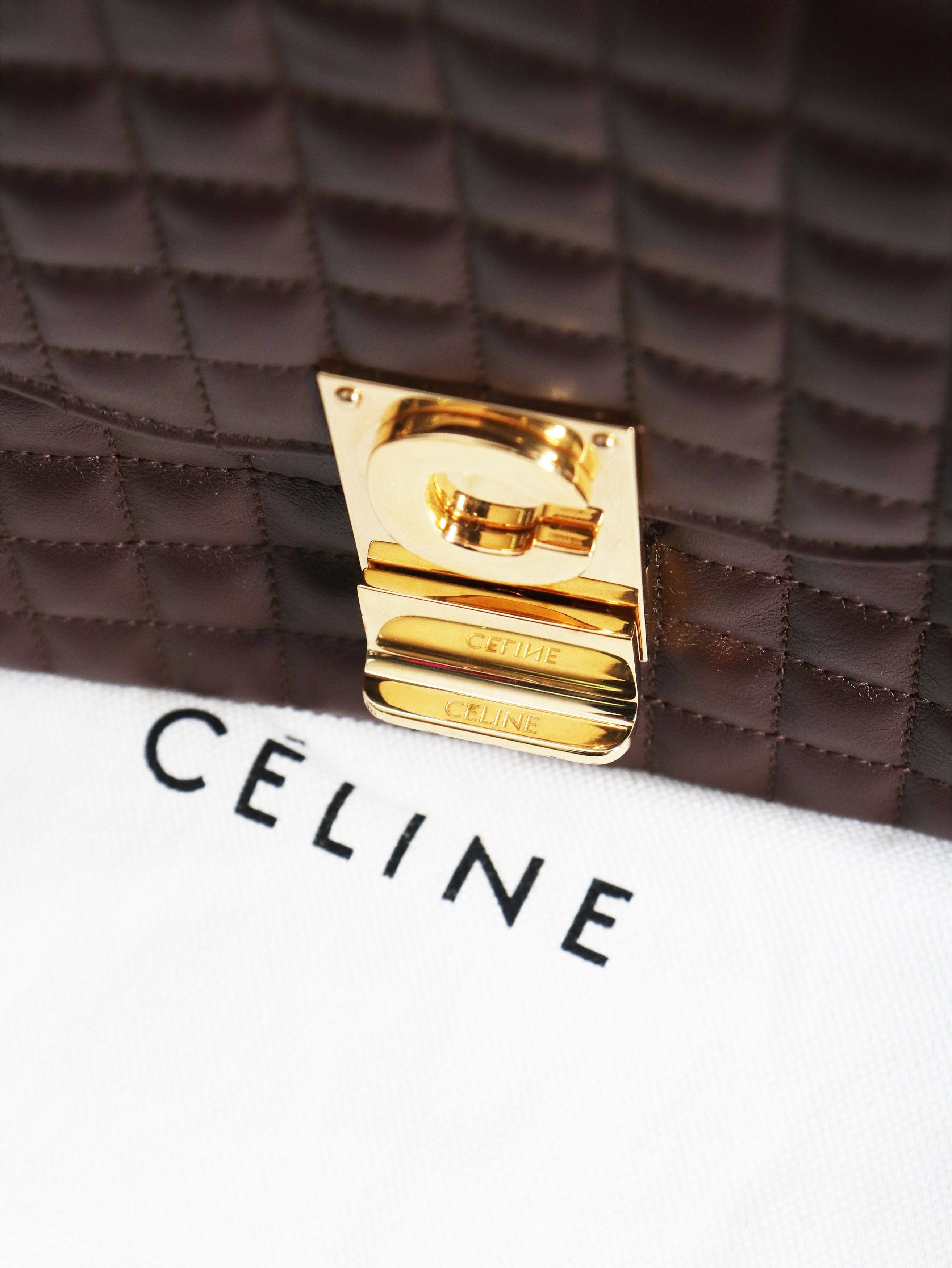 Celine Brown medium leather quilted C bag Size ONE SIZE - 12 Thumbnail