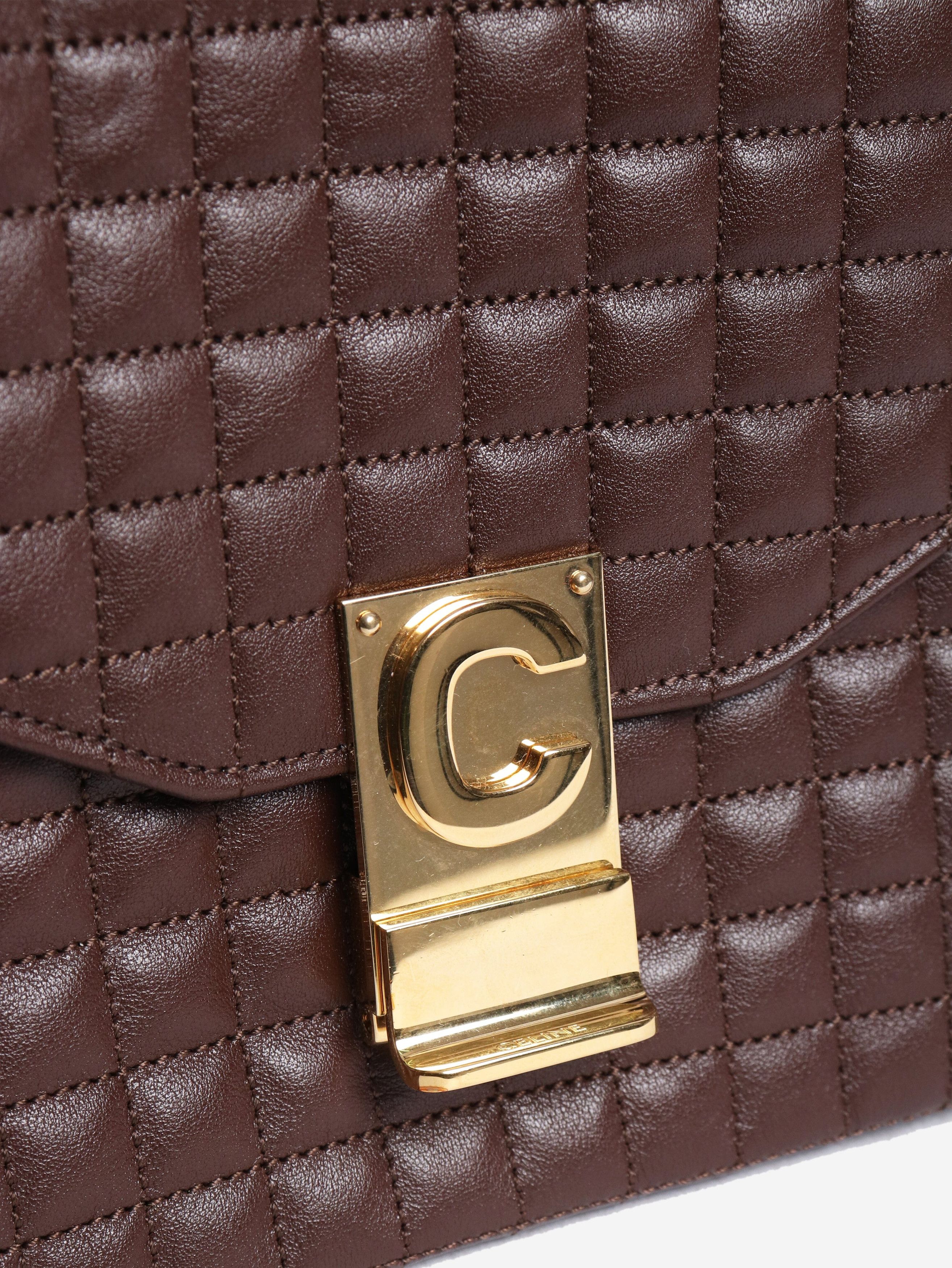 Celine Brown medium leather quilted C bag Size ONE SIZE - 7 Thumbnail