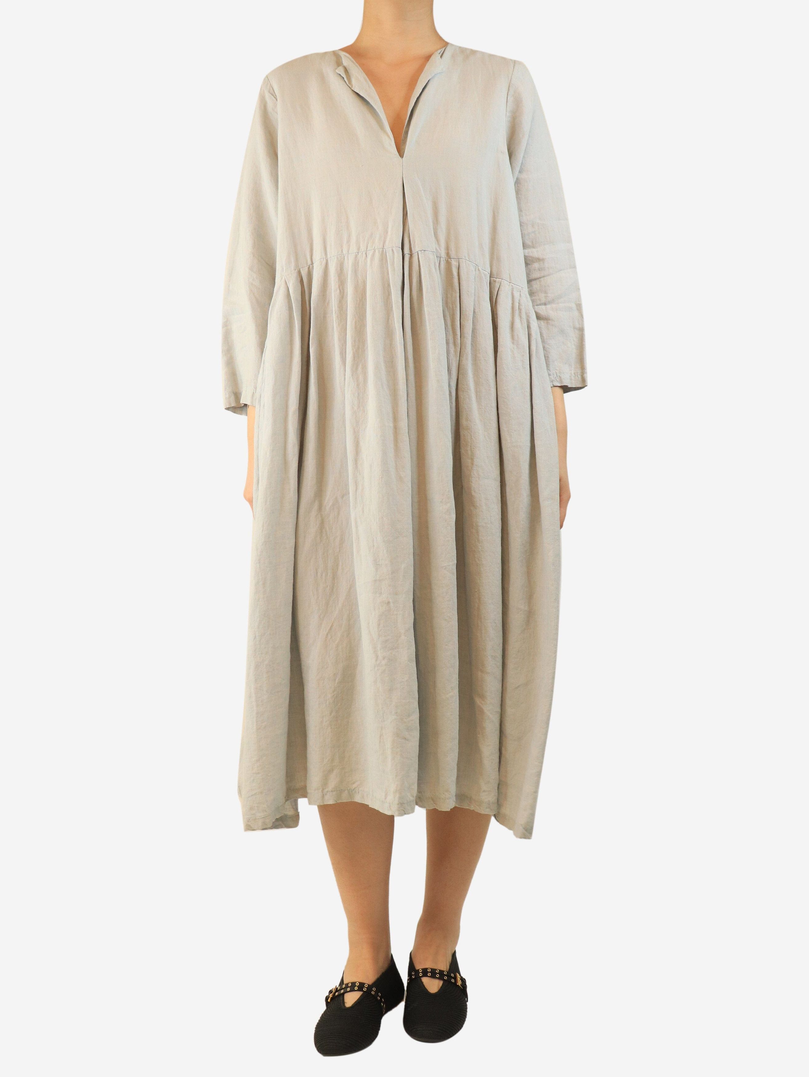 Other Duck egg linen dress - One Size M / US 6-8 / IT 42-44 - 2 Thumbnail