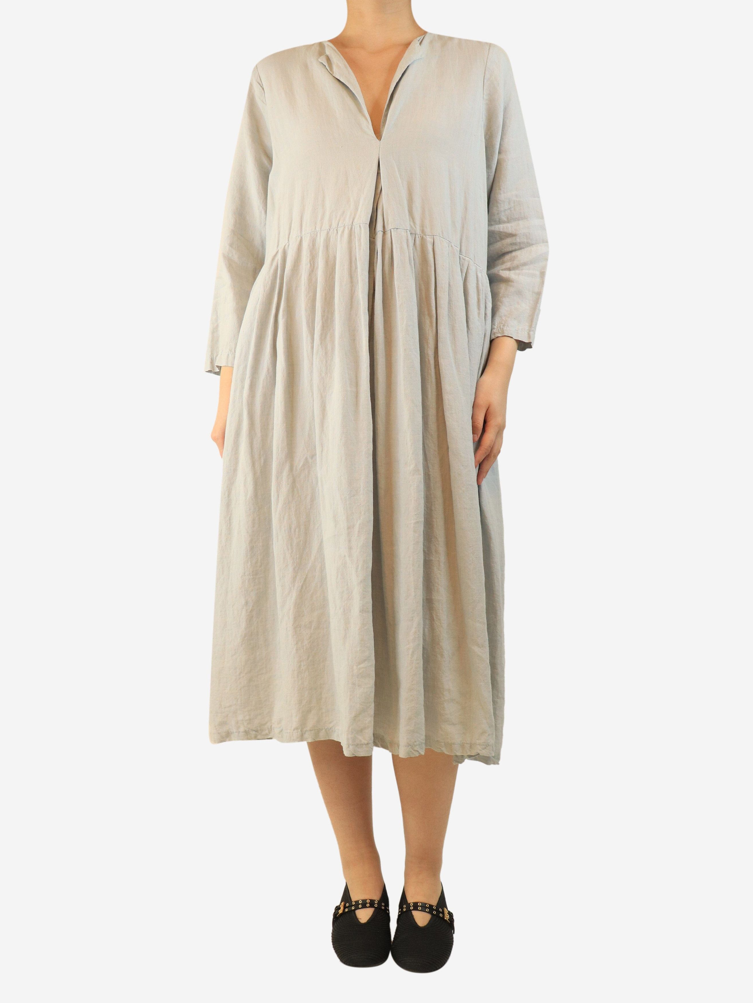 Other Duck egg linen dress - One Size M / US 6-8 / IT 42-44 - 4 Thumbnail