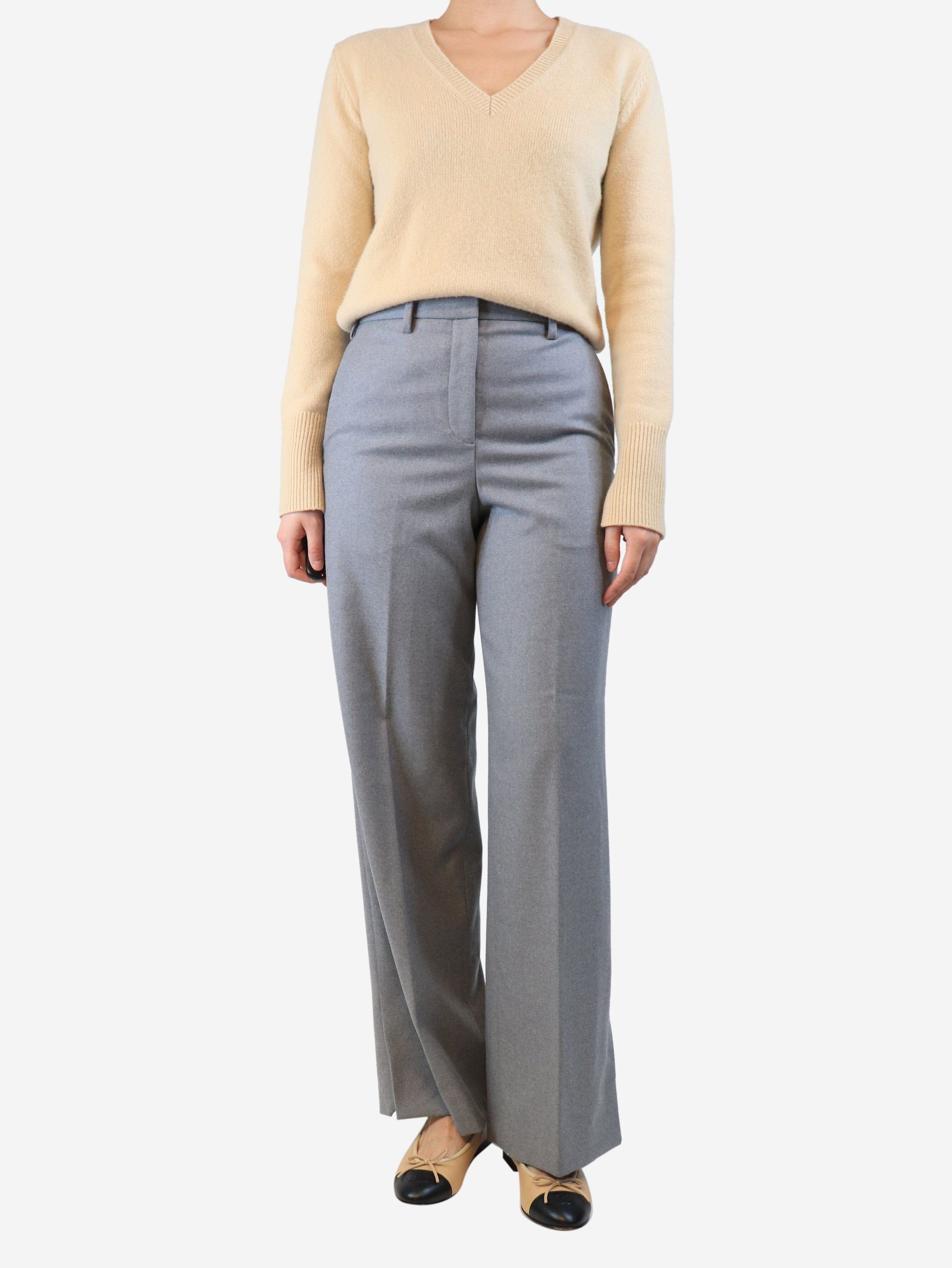 Loewe Grey straight-leg trousers - UK 10 Size 28" / US 6 / IT 42 - 3 Thumbnail