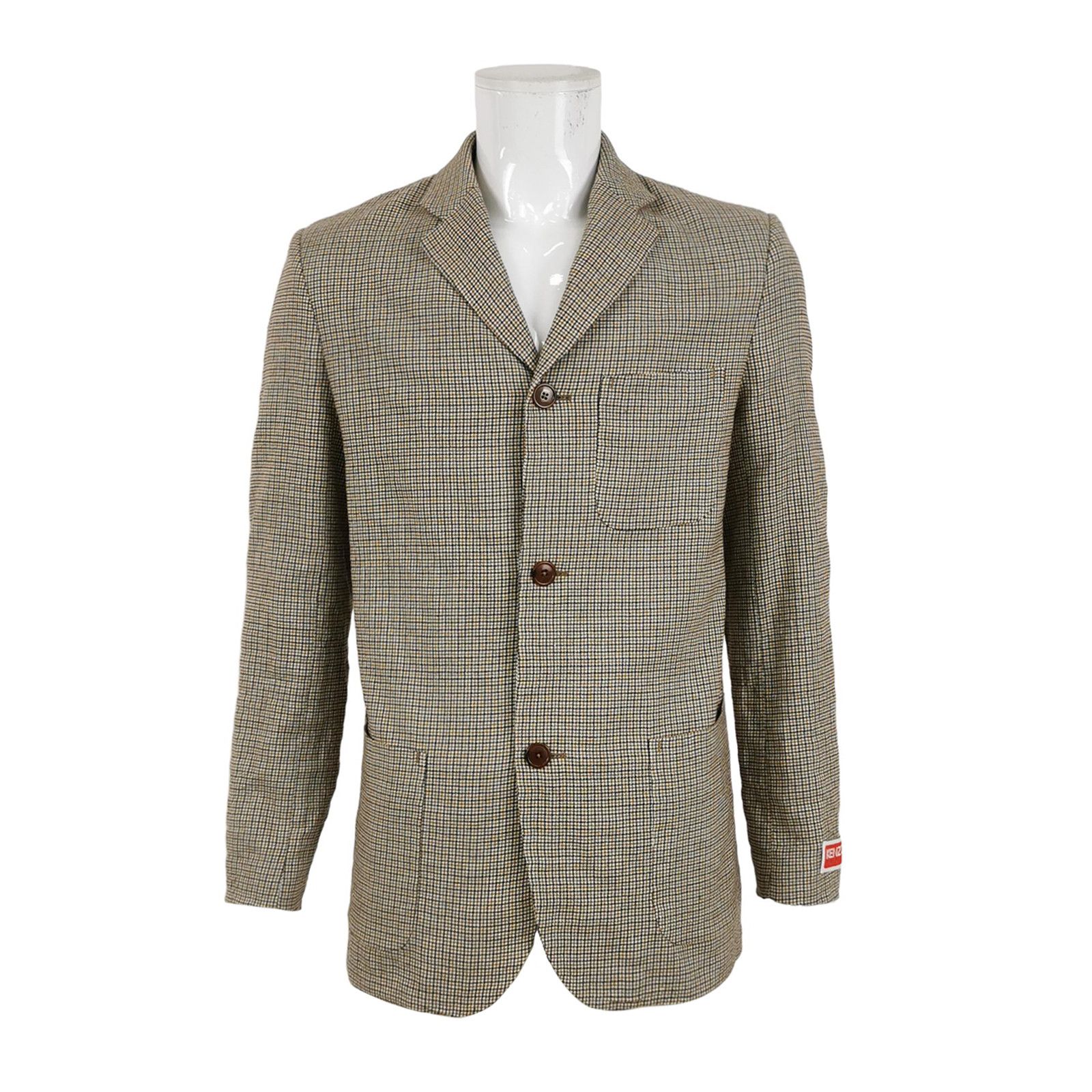 Kenzo Kenzo Houndstooth Wool Blend Blazer 36R Size 36R - 2 Thumbnail