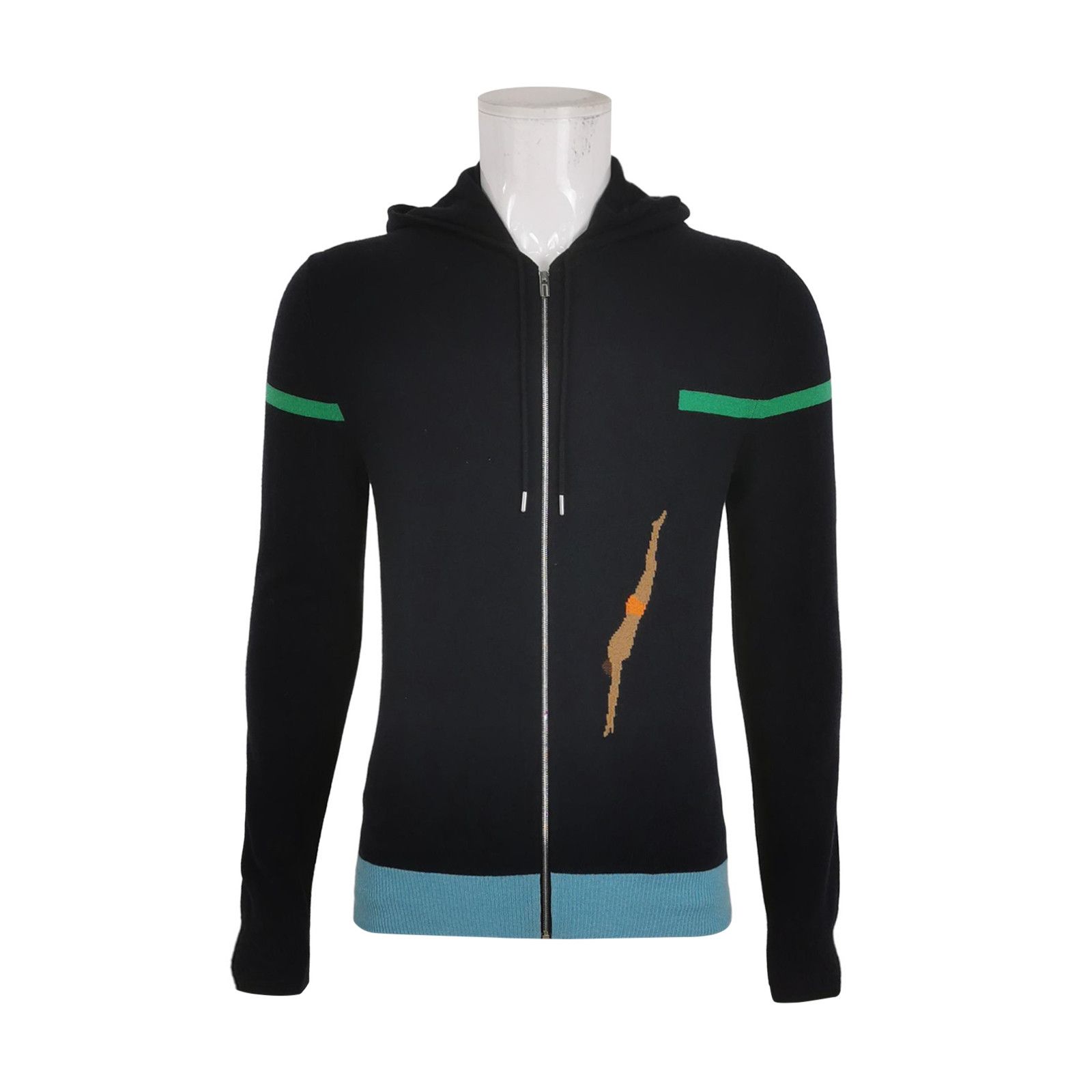 Hermes Hermes Cashmere Contrast Zip-Up Hoodie Size XS Size US XS / EU 42 / 0 - 2 Thumbnail