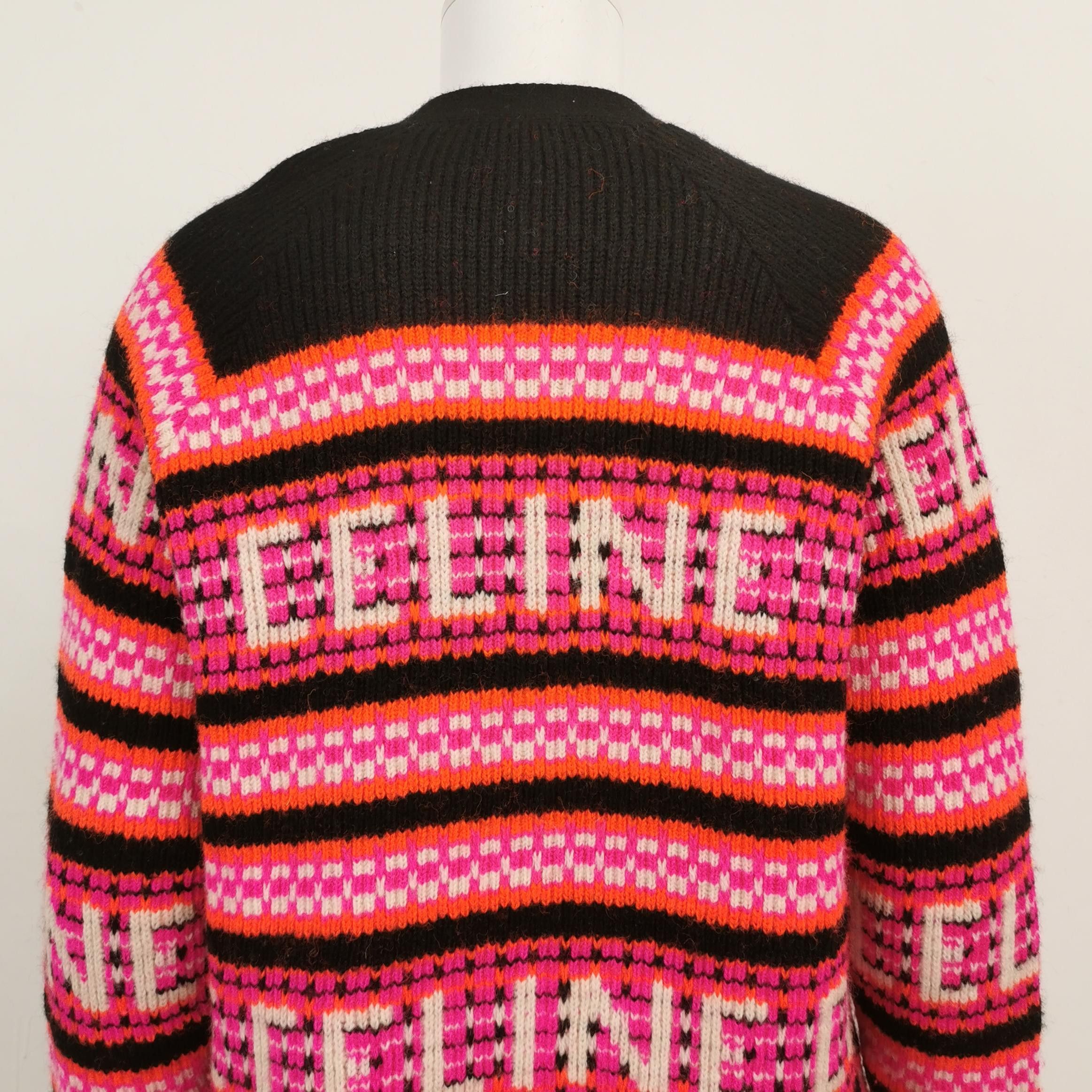 Celine Celine Logo Pattern Knit Cardigan Size S Size US S / EU 44-46 / 1 - 4 Thumbnail