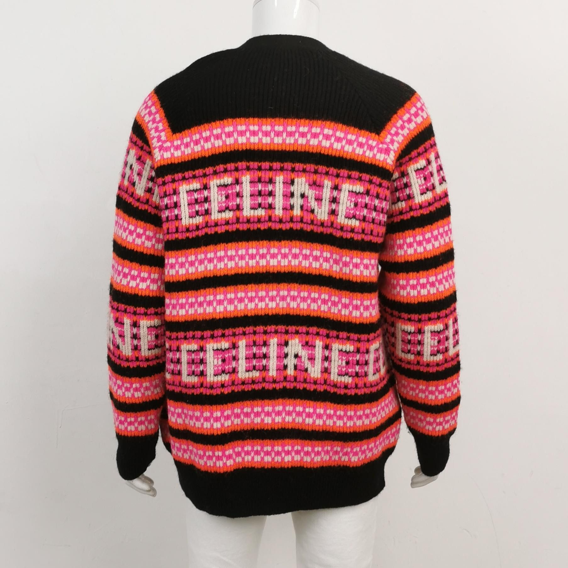 Celine Celine Logo Pattern Knit Cardigan Size S Size US S / EU 44-46 / 1 - 3 Thumbnail