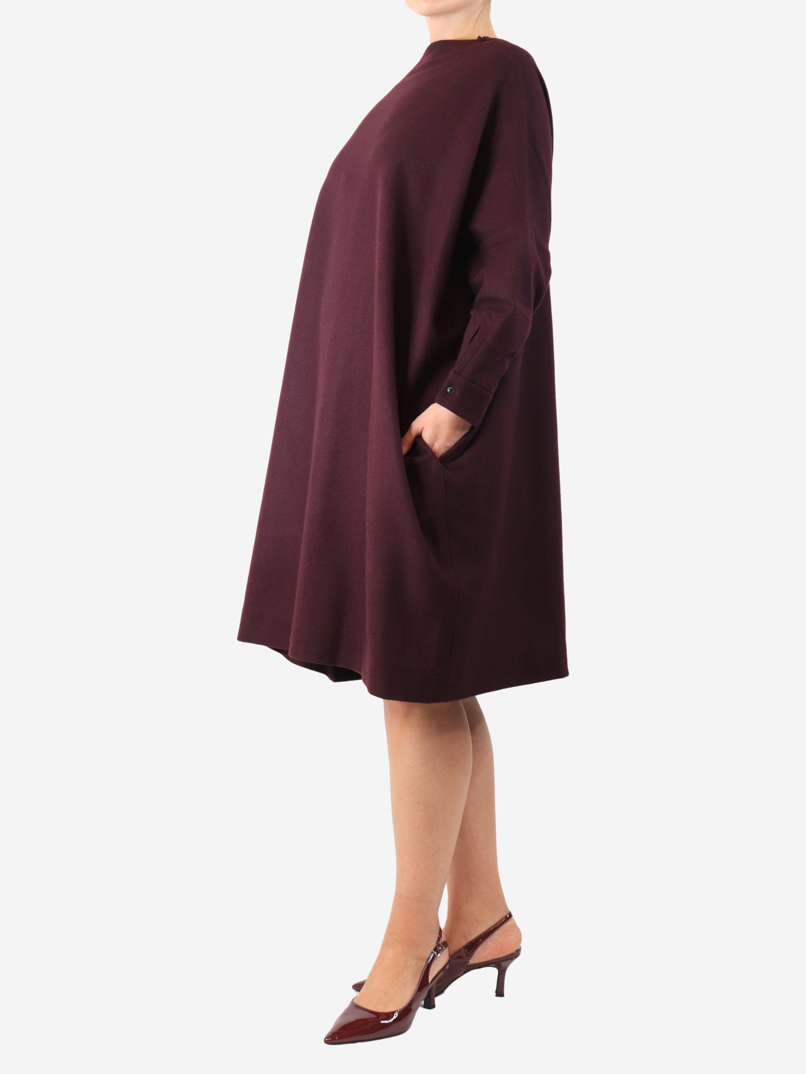 Arts & Science Plum wool midi dress - Size S / US 4 / IT 40 - 4 Thumbnail