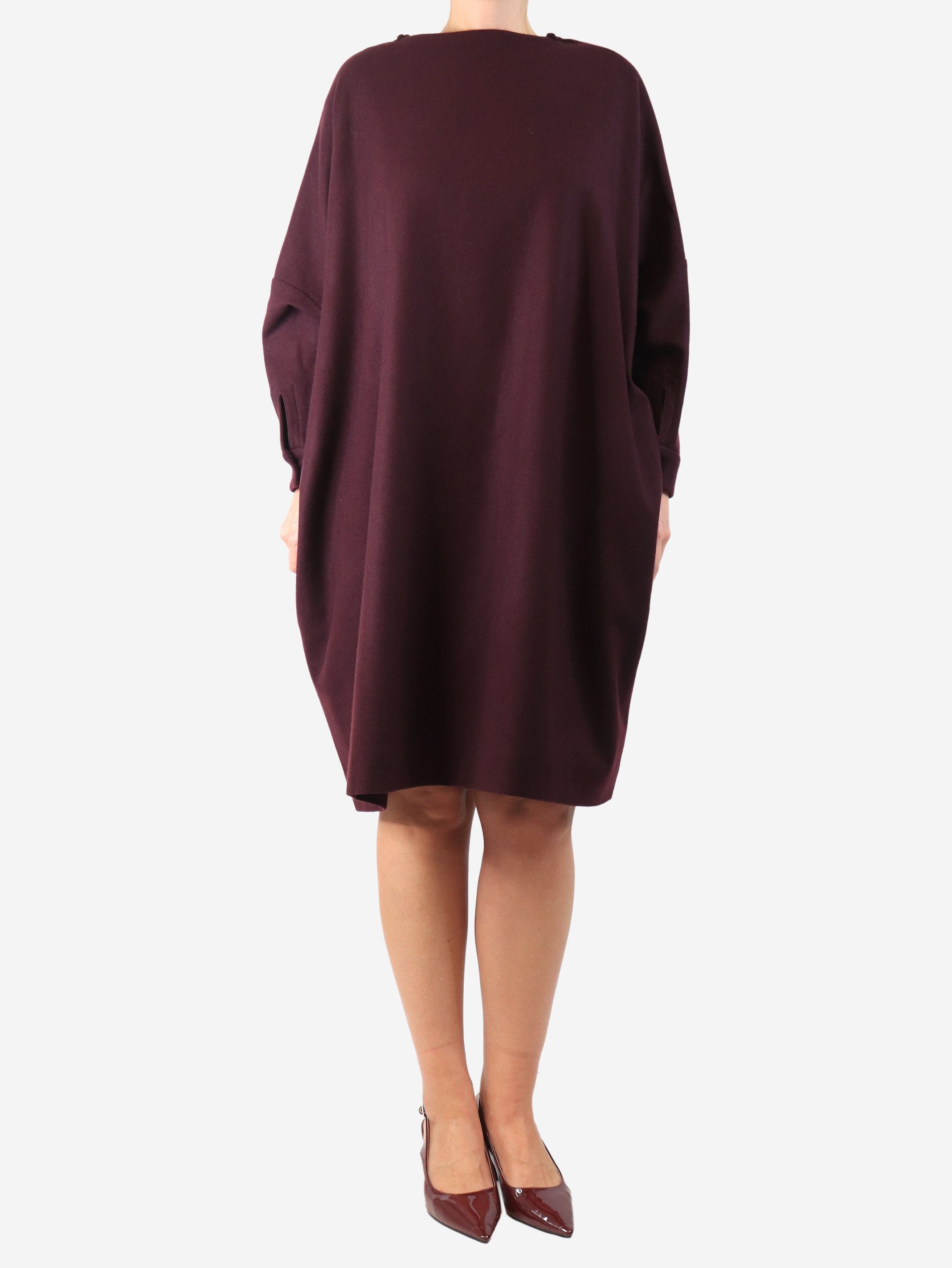 Arts & Science Plum wool midi dress - Size S / US 4 / IT 40 - 2 Thumbnail